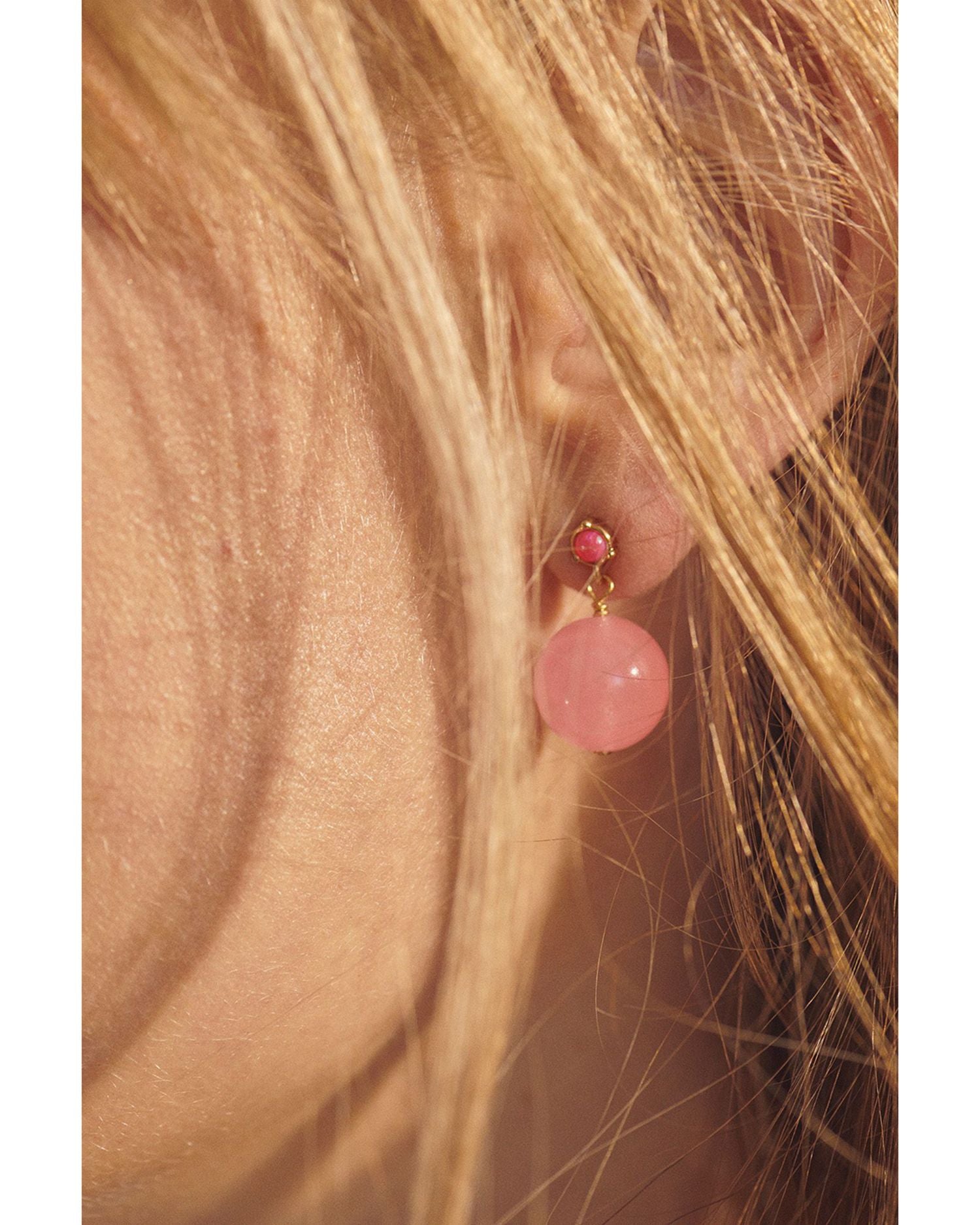 Pink Bubbles Imitation Opal Drop Earrings