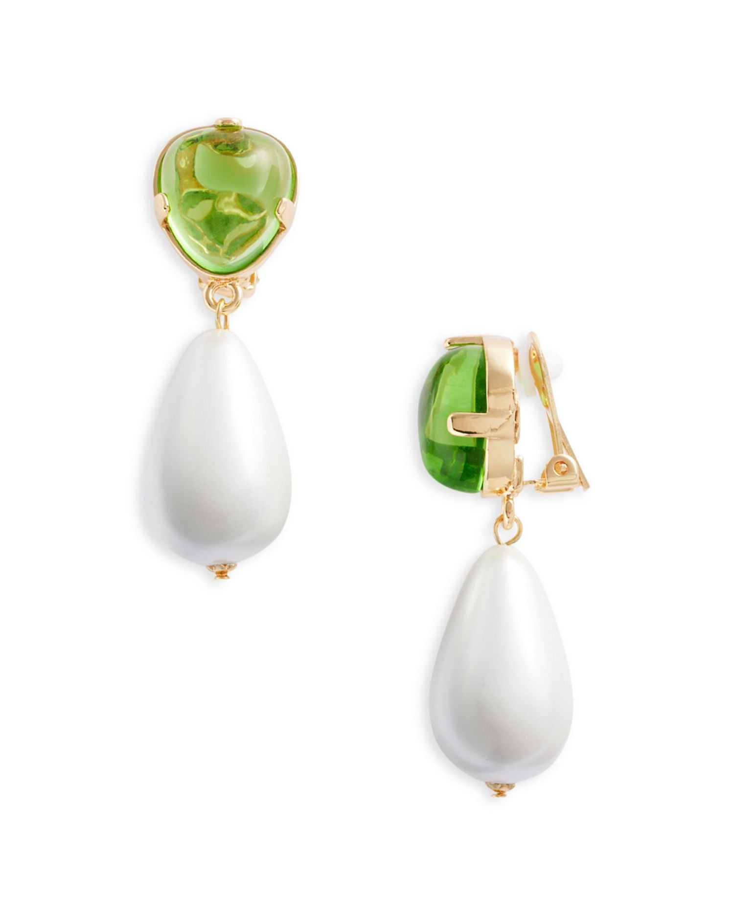 Imitation Pearl Drop Clip On Earrings
