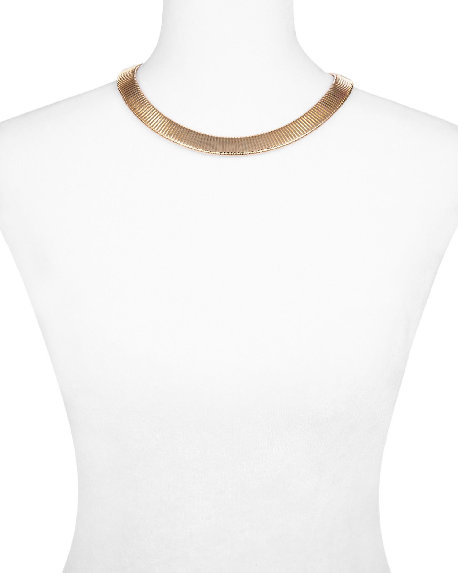 Flat Stretch Collar Necklace, 18.5"