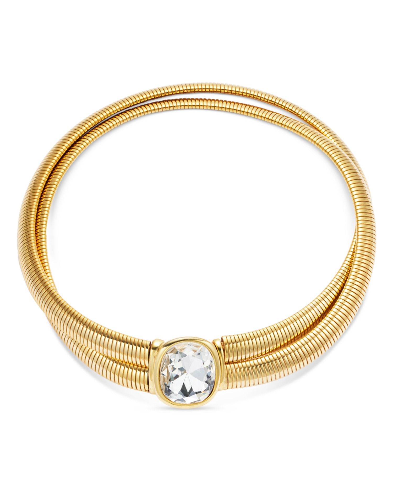 Crystal Headlight Necklace, 16"