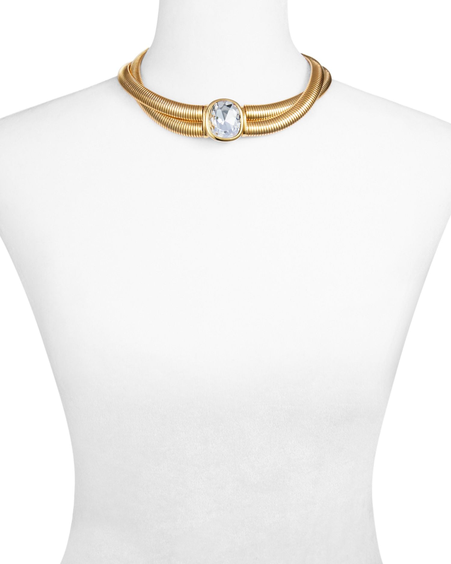 Crystal Headlight Necklace, 16"