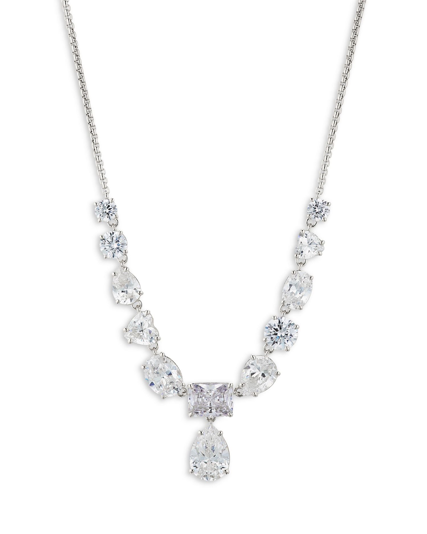 Cora Pear Drop Frontal Necklace in 18K Gold Plated, 16'