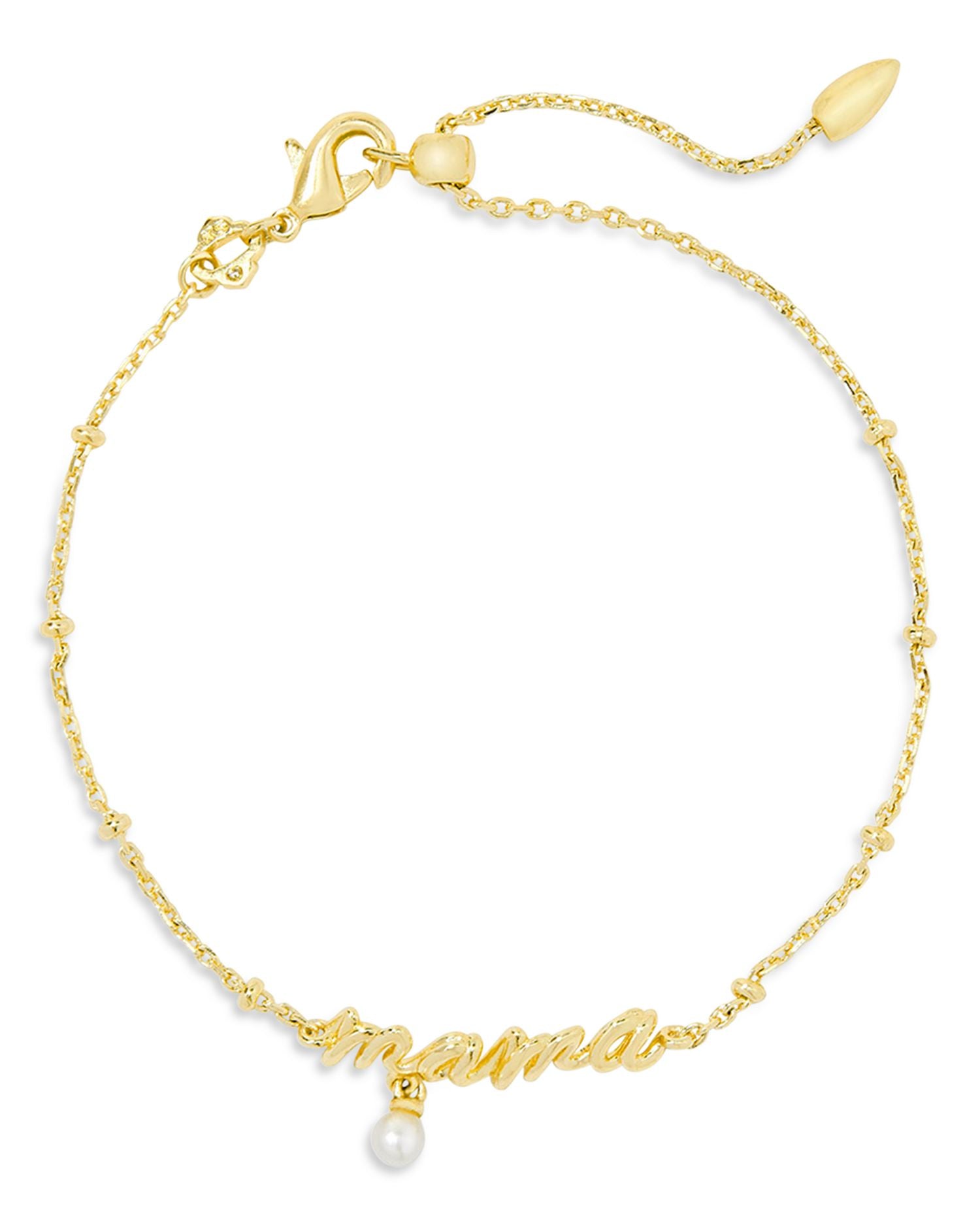 Mama Script Delicate Chain Bracelet