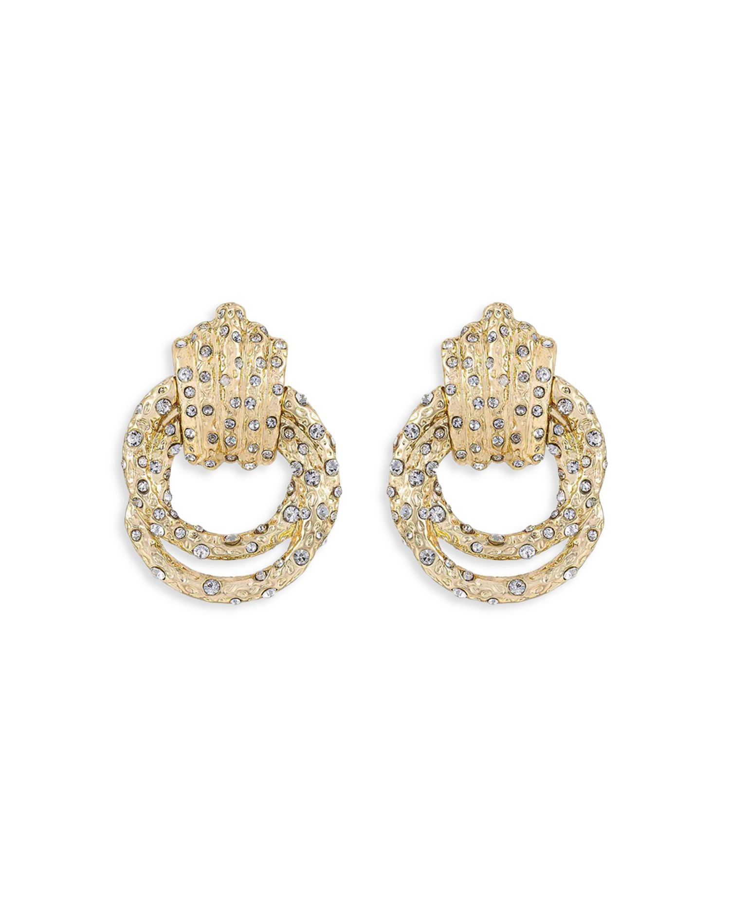 Only Royalty Pavé Doorknocker Drop Earrings