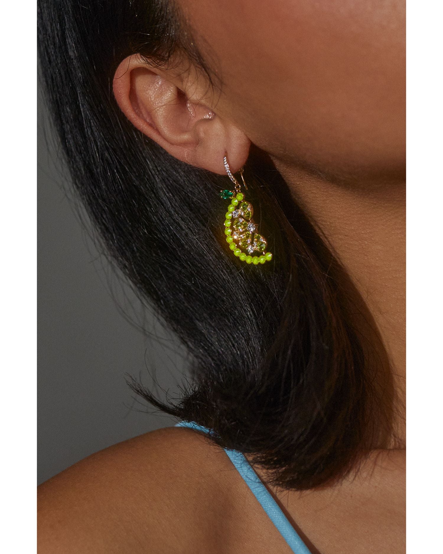 Foodie Lemon Drop Earrings, 1.6'L