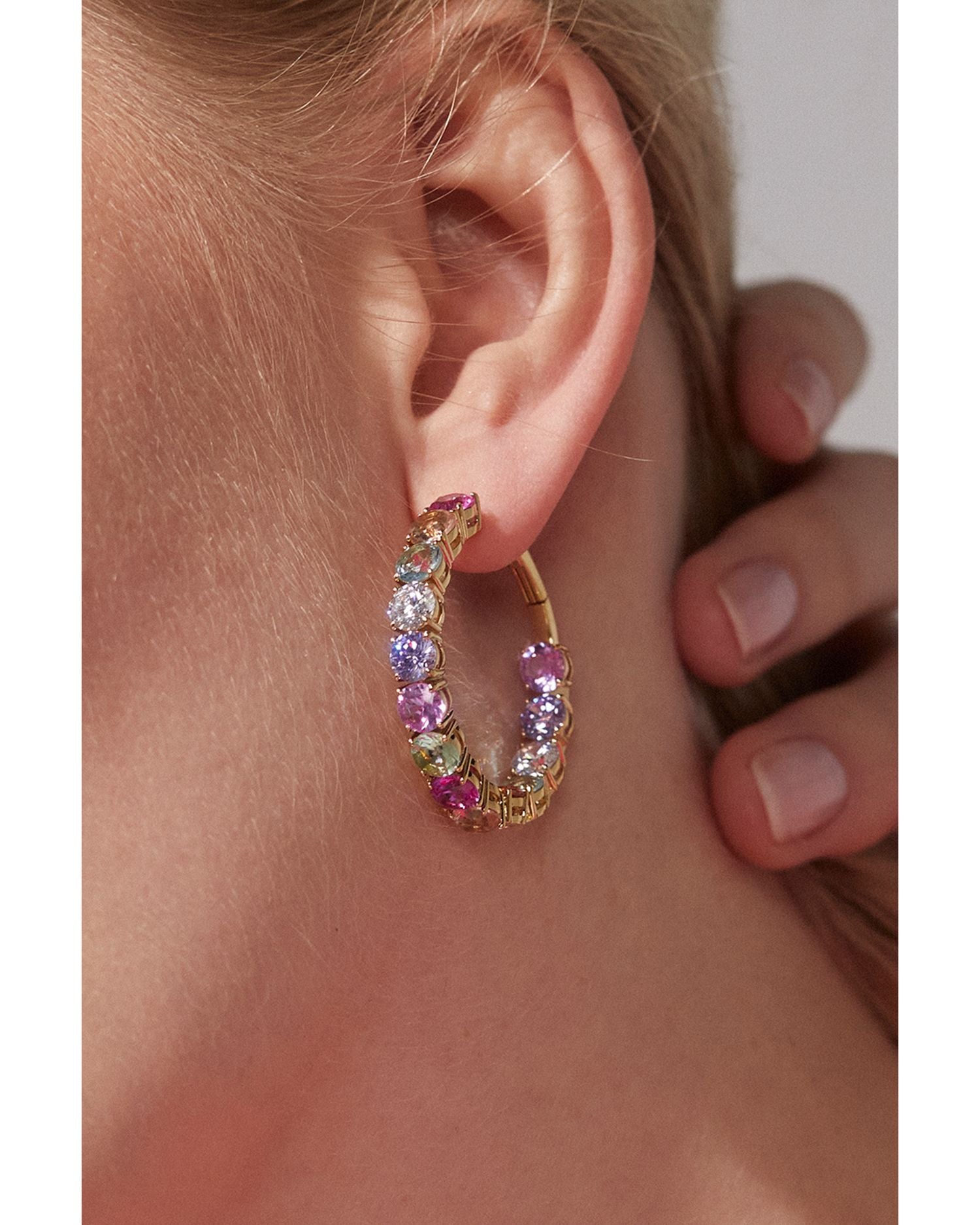 Candy Crush Hoop Earrings, 1.4' diameter