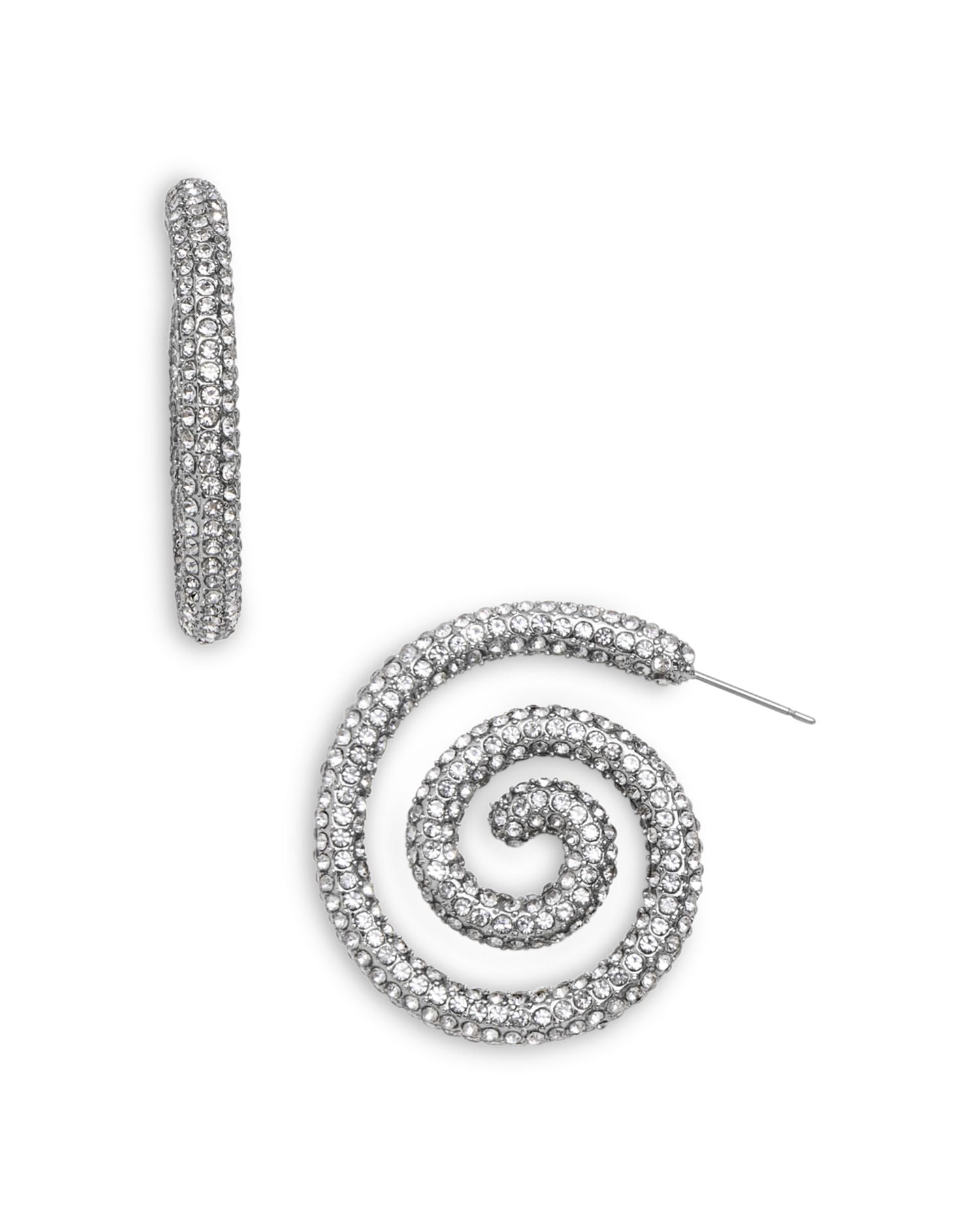 Nicole Pavé Spiral Drop Earrings