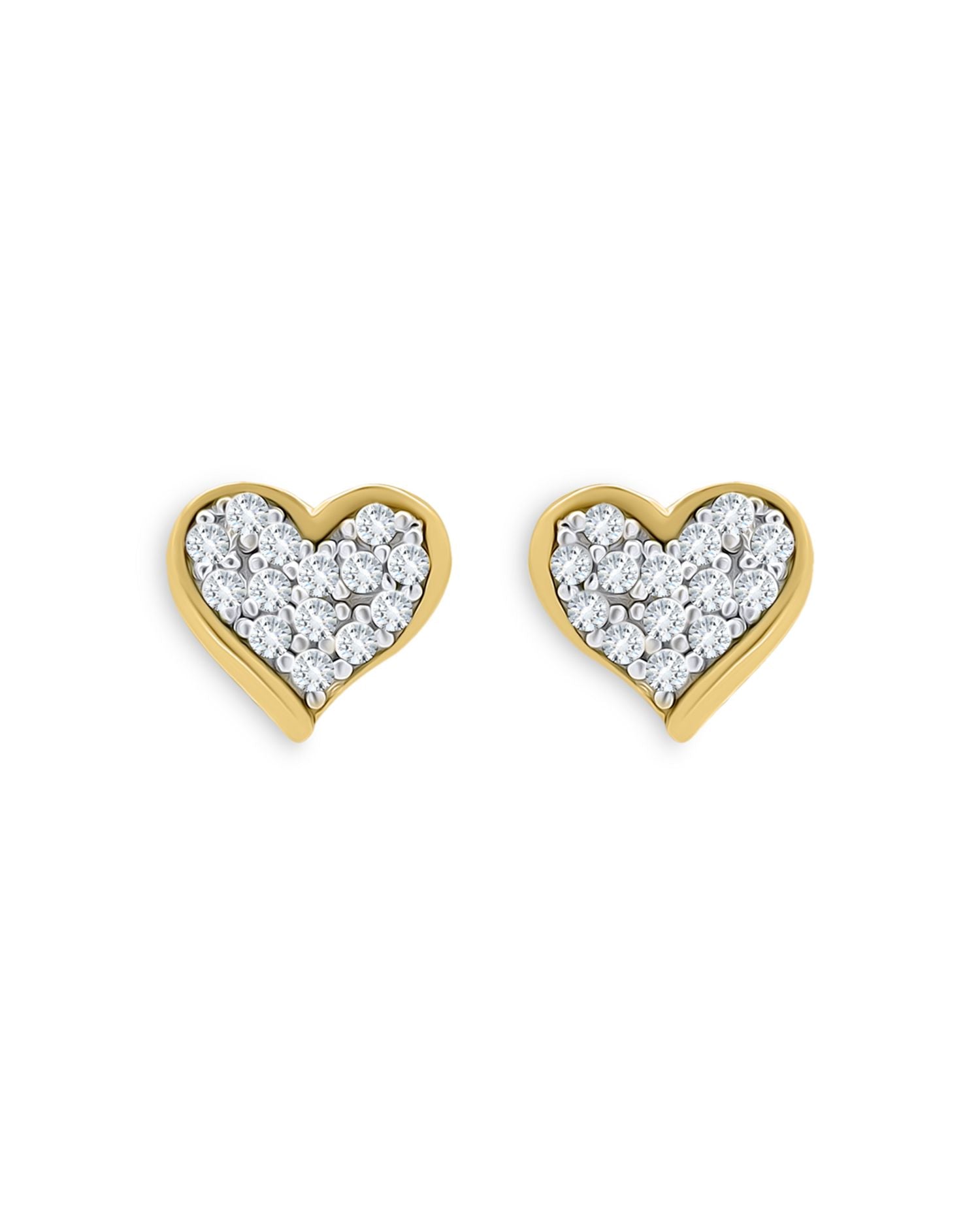 Pavé Heart Stud Earrings - Exclusive