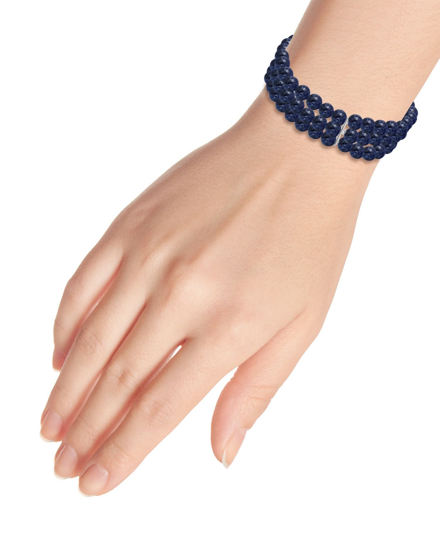 Gemstone Beaded Triple Row Stretch Bracelet - Exclusive