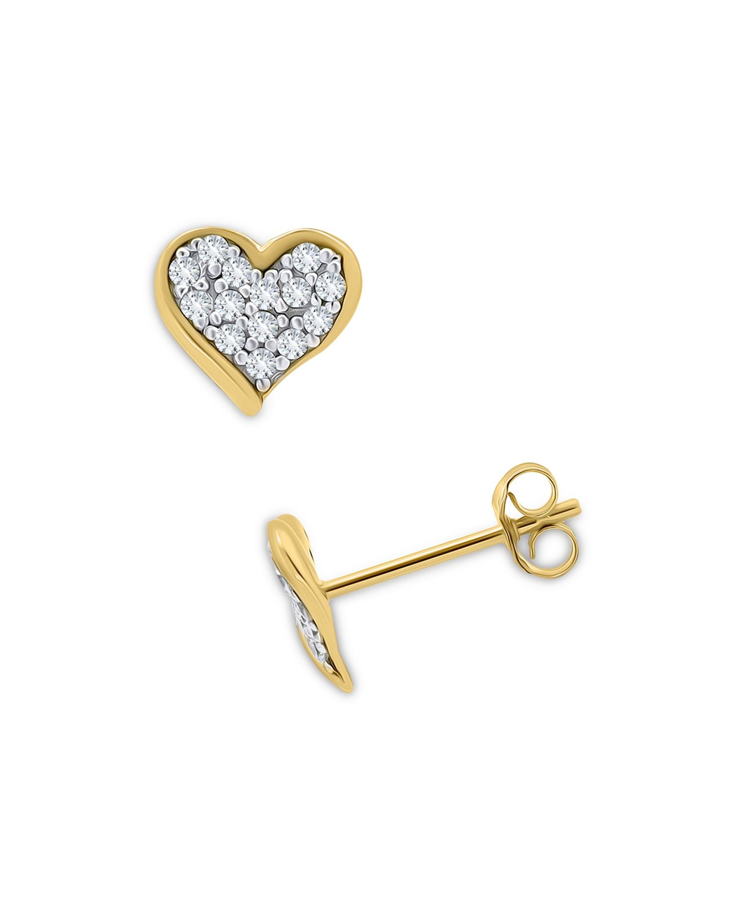 Pavé Heart Stud Earrings - Exclusive