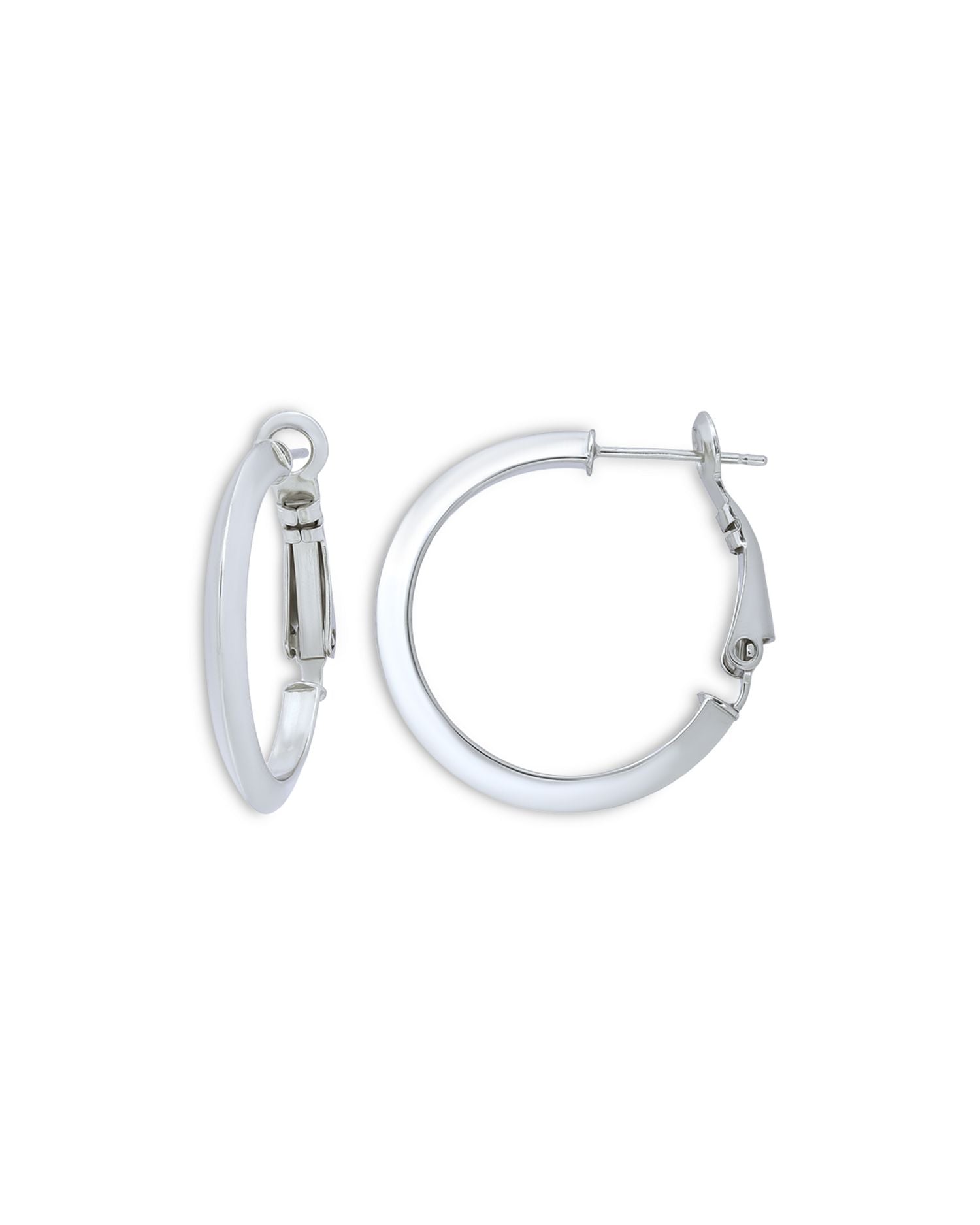 Knife Edge Hoop Earrings in Sterling Silver - Exclusive