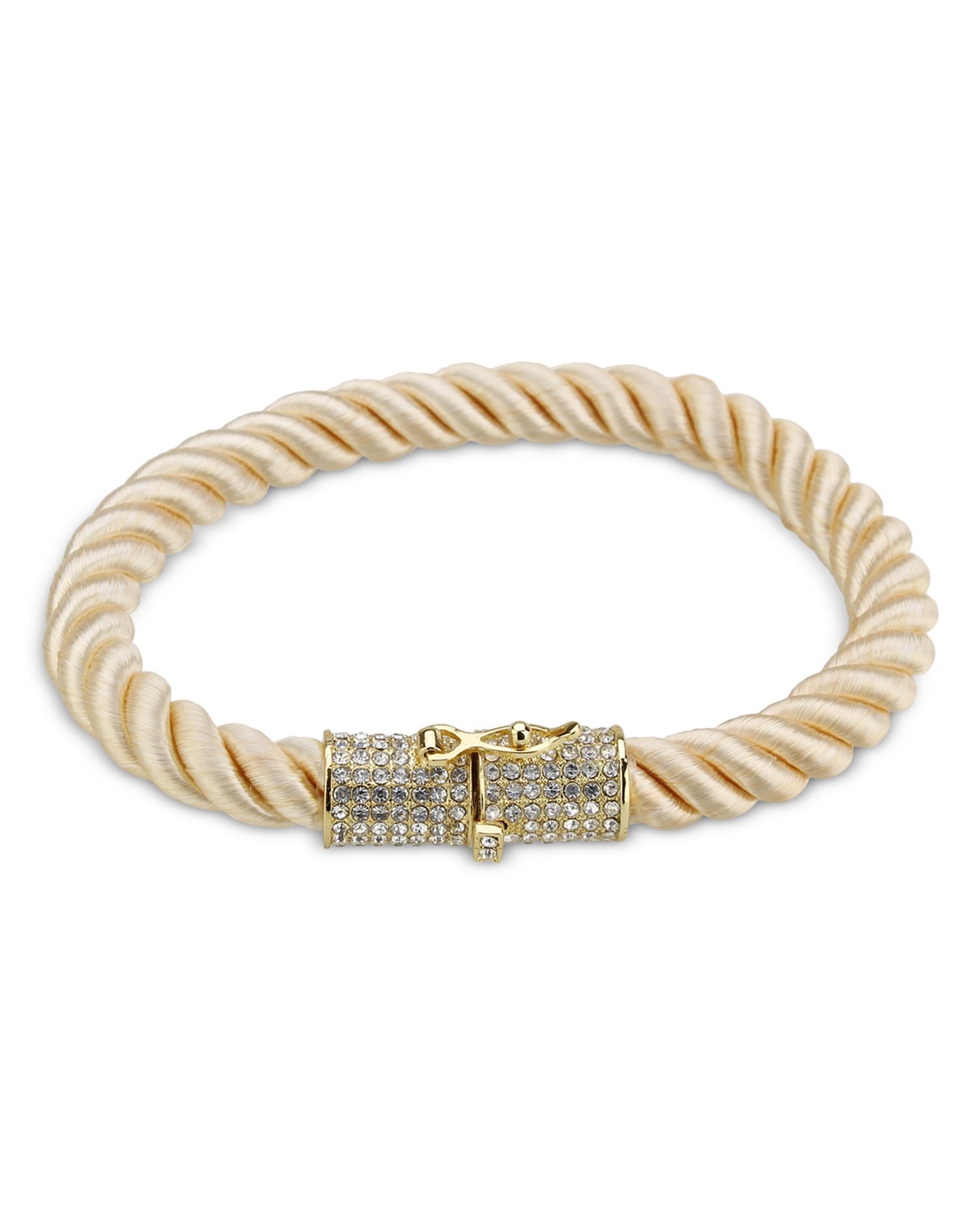 Eno Pavé Clasp Twisted Cord Flex Bracelet - Exclusive