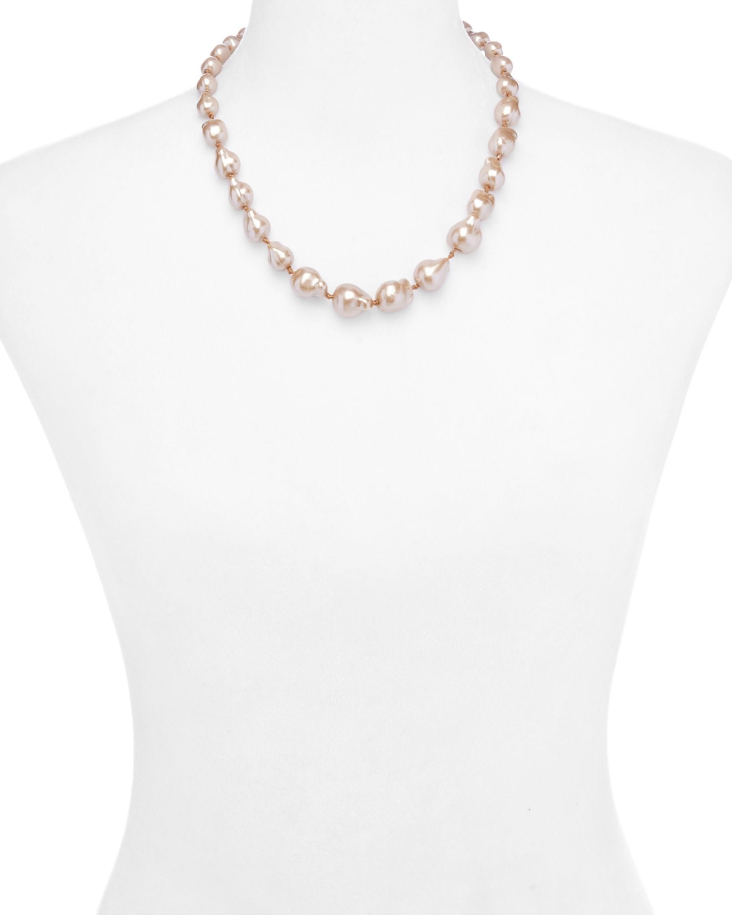 Baroque Water Imitation Pearl Necklace, 18.5" - Exclusive
