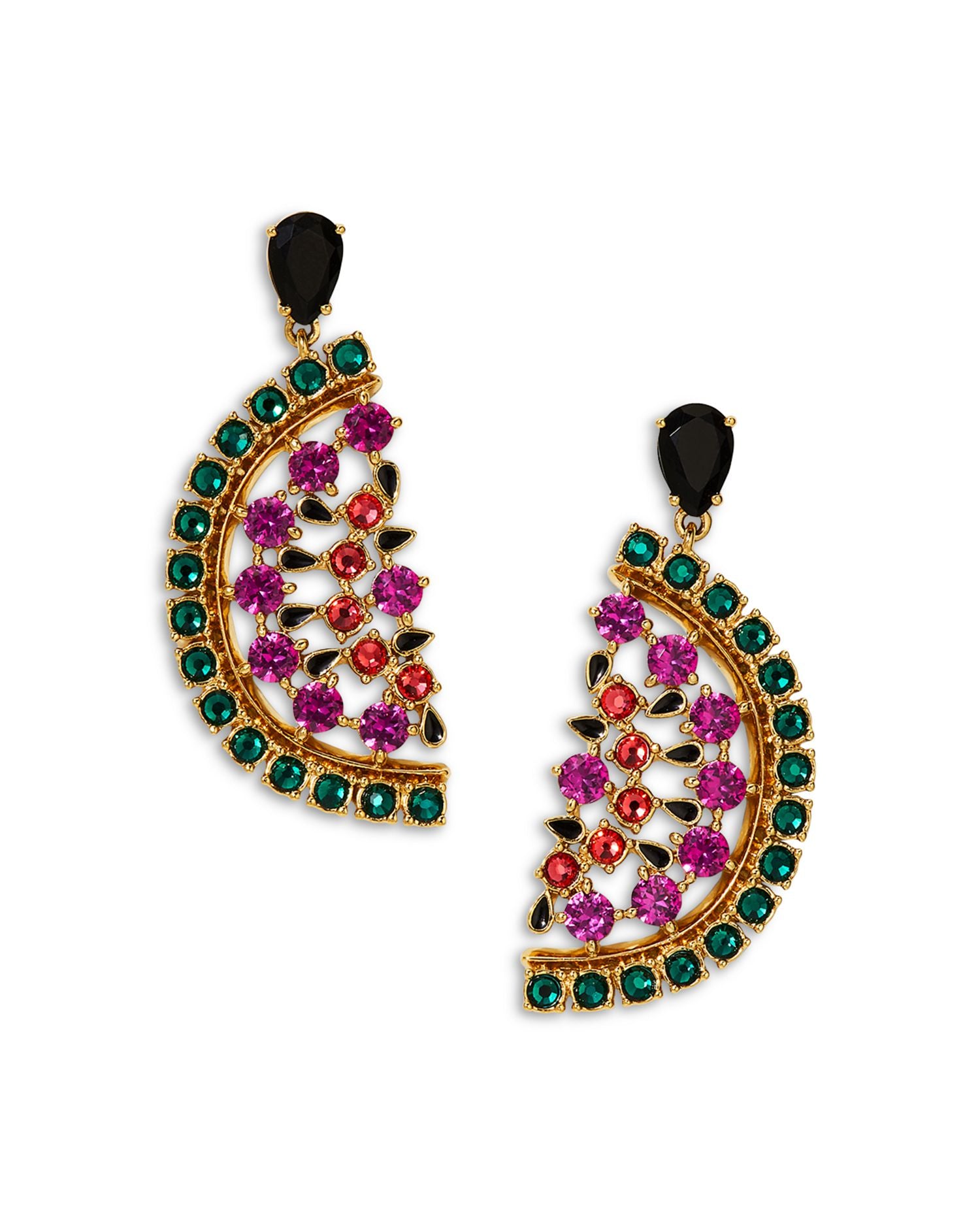 Dolce Vita Mixed Stone Watermelon Drop Earrings in 18K Gold Plated