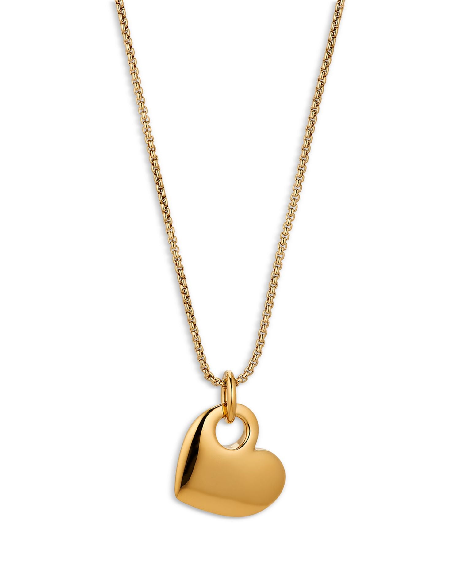 Sunlight Heart Pendant Necklace in 18K Gold Plated, 20'-22'