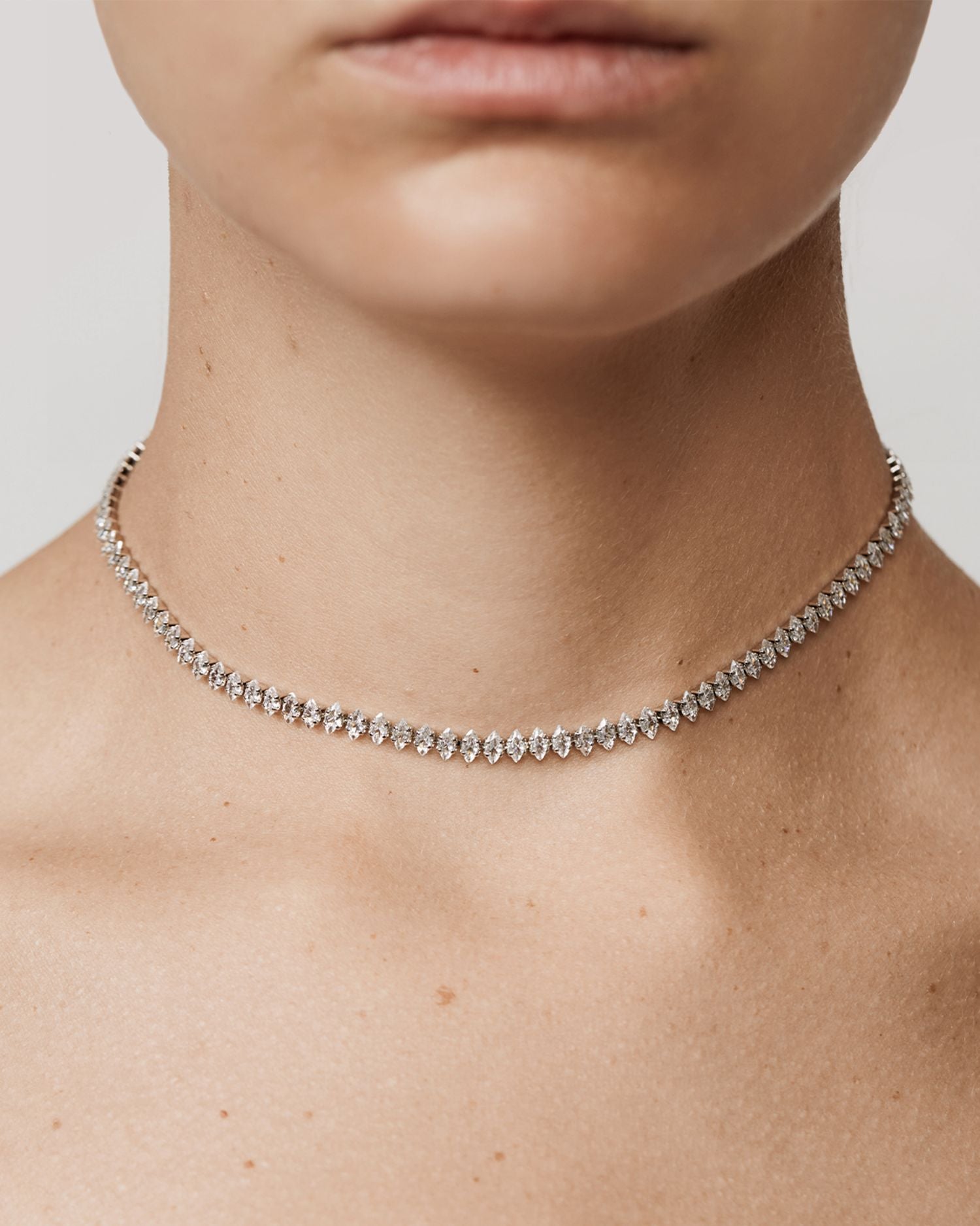 Thea Tennis Necklace, 14"