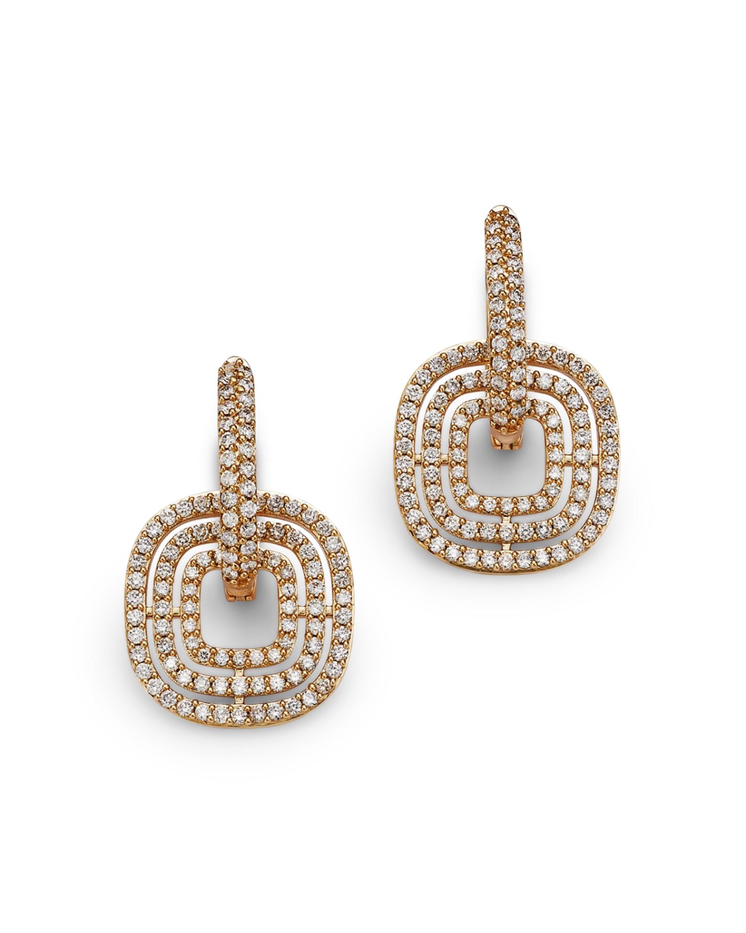 Diamond Doorknocker Drop Earrings in 14K Yellow Gold, 1.0 ct. t.w.