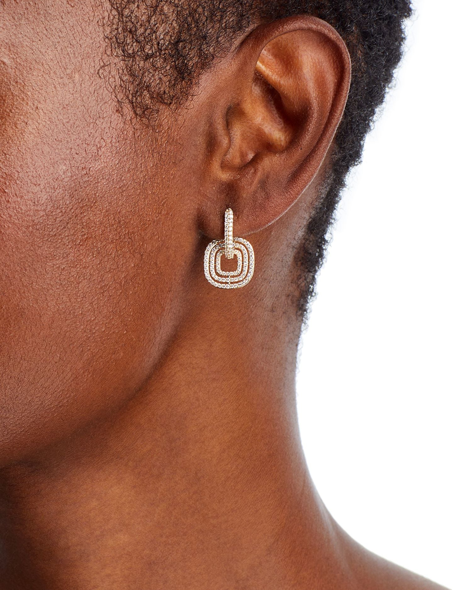 Diamond Doorknocker Drop Earrings in 14K Yellow Gold, 1.0 ct. t.w.