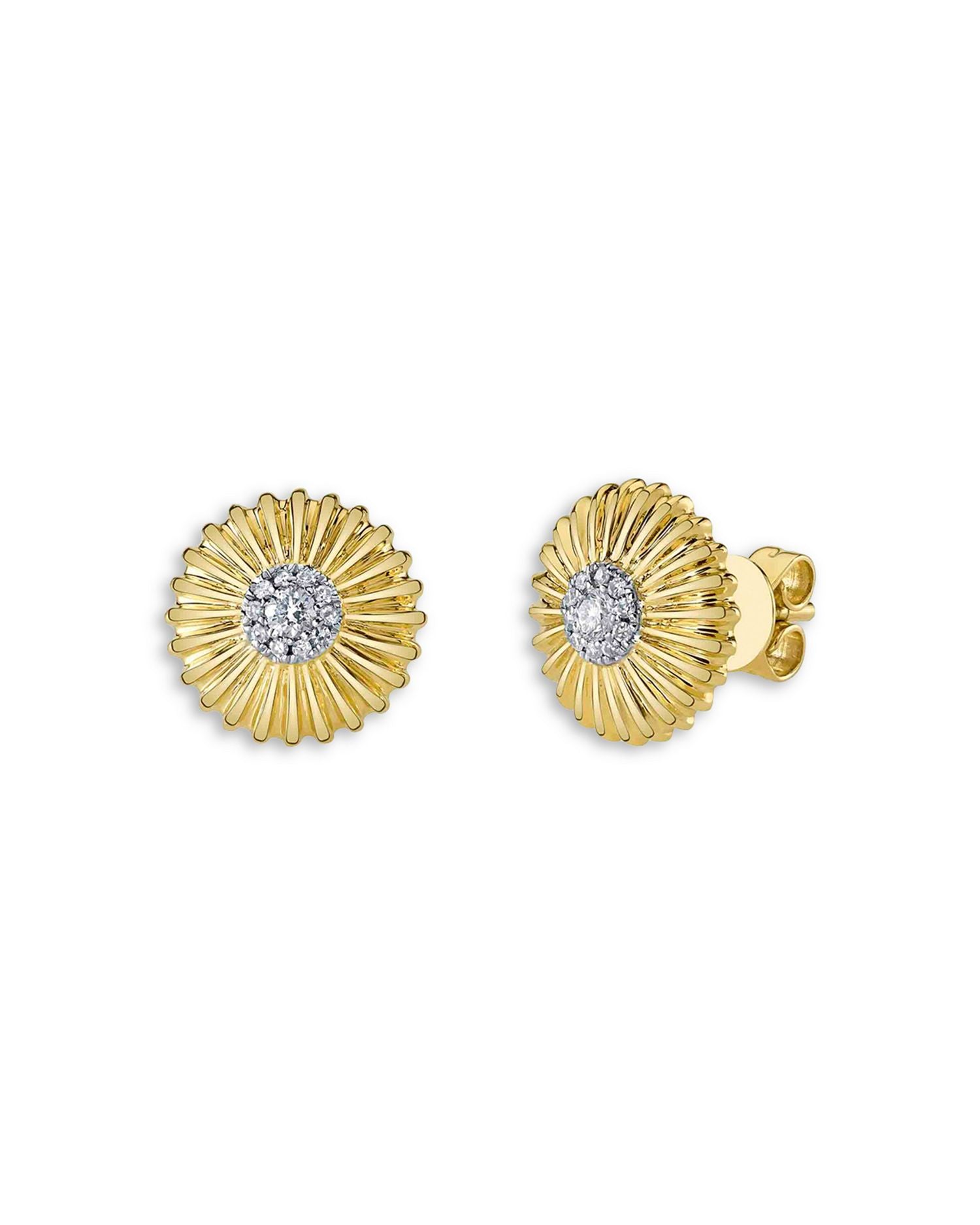 14K Yellow Gold Eden Diamond Stud Earrings, 0.14 ct. t.w.