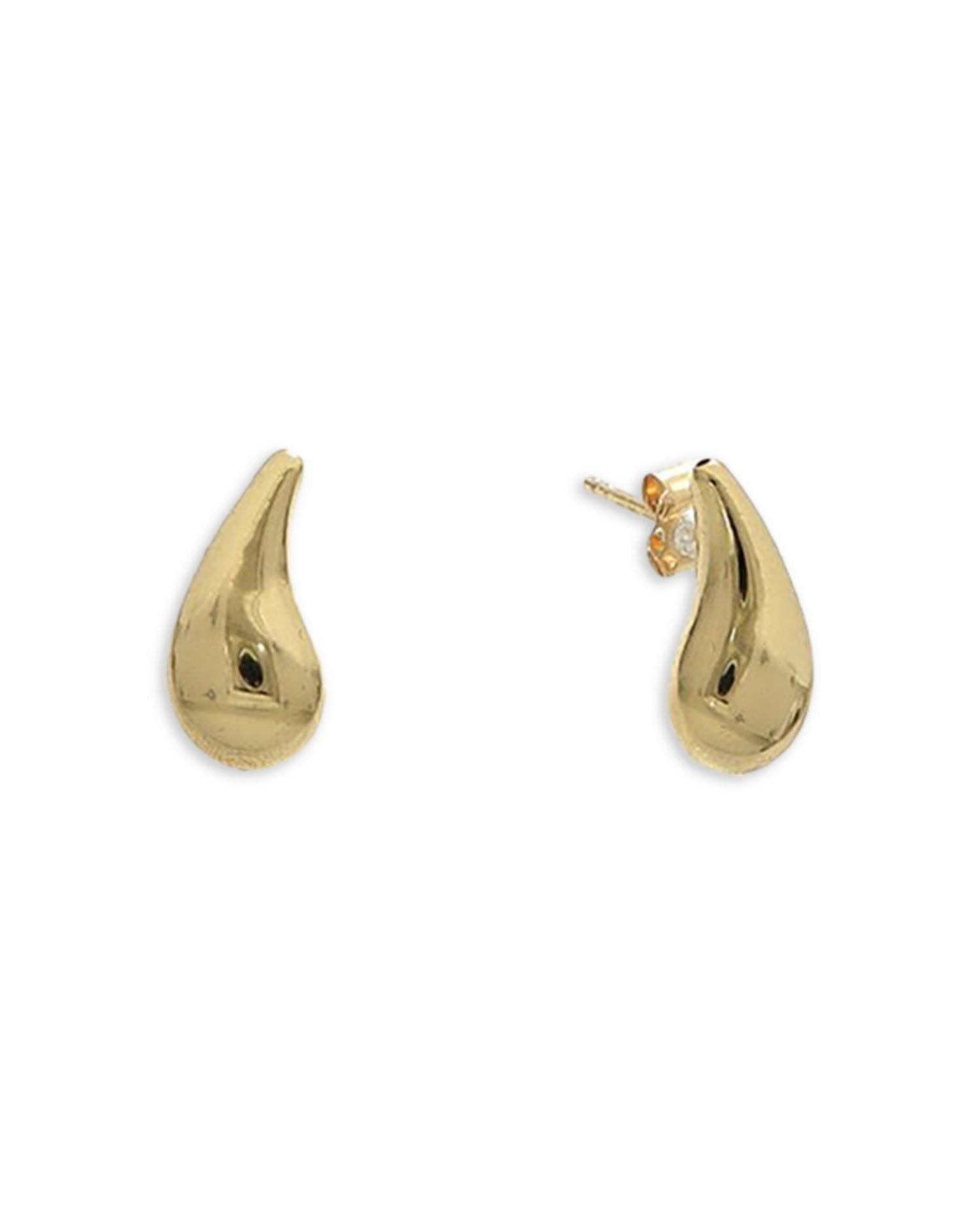 14K Yellow Gold Sculptural Drop Earrings