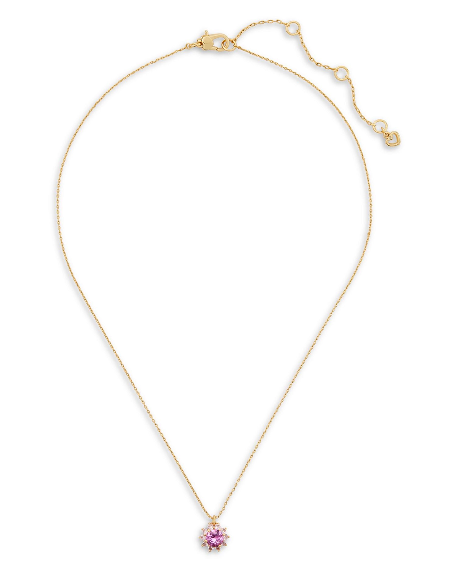 Sunny Cubic Zirconia Halo Pendant Necklace, 16'-19'