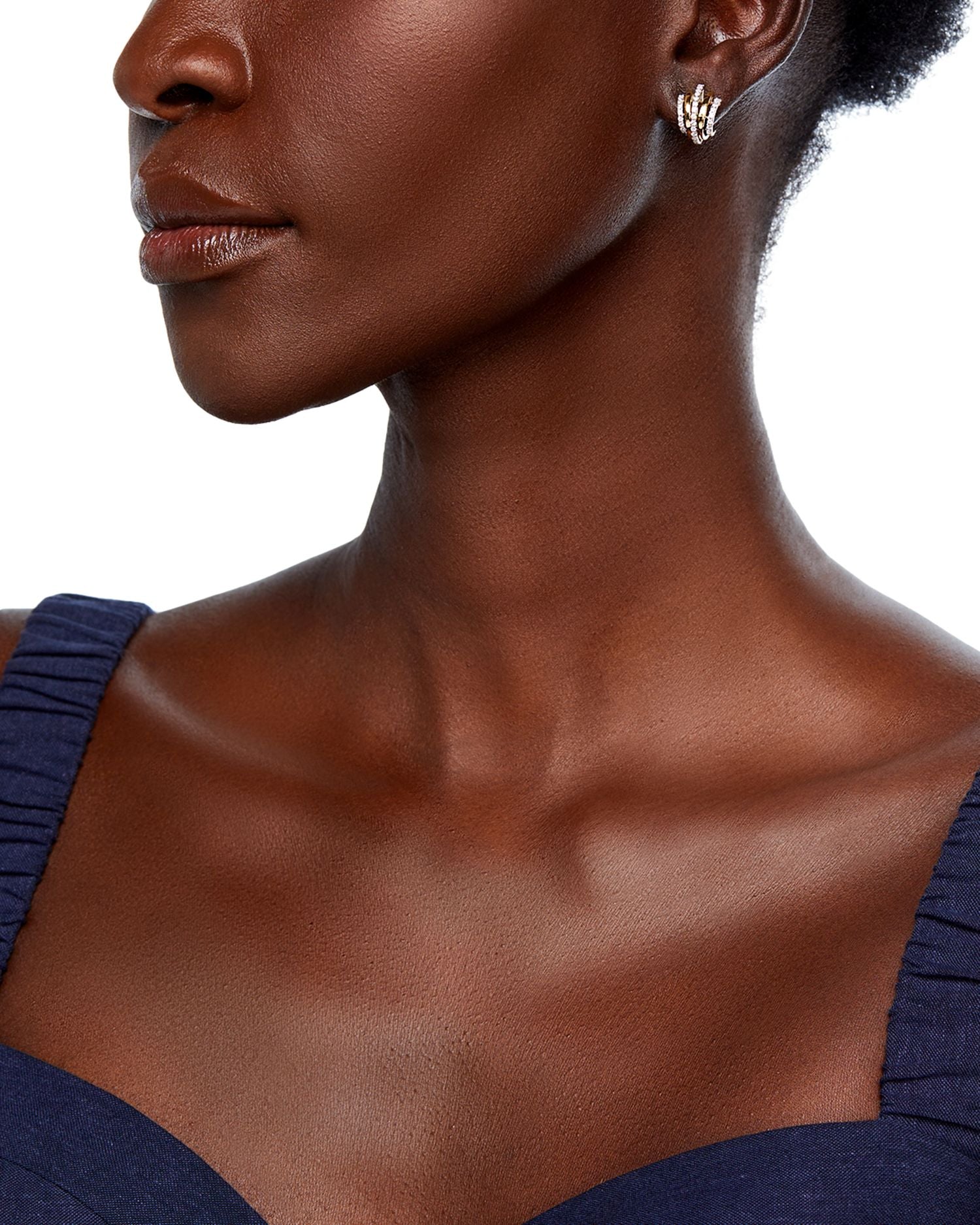 Diamond Multi Row Hoop Earrings in 14K Yellow Gold, 0.50 ct. t.w.