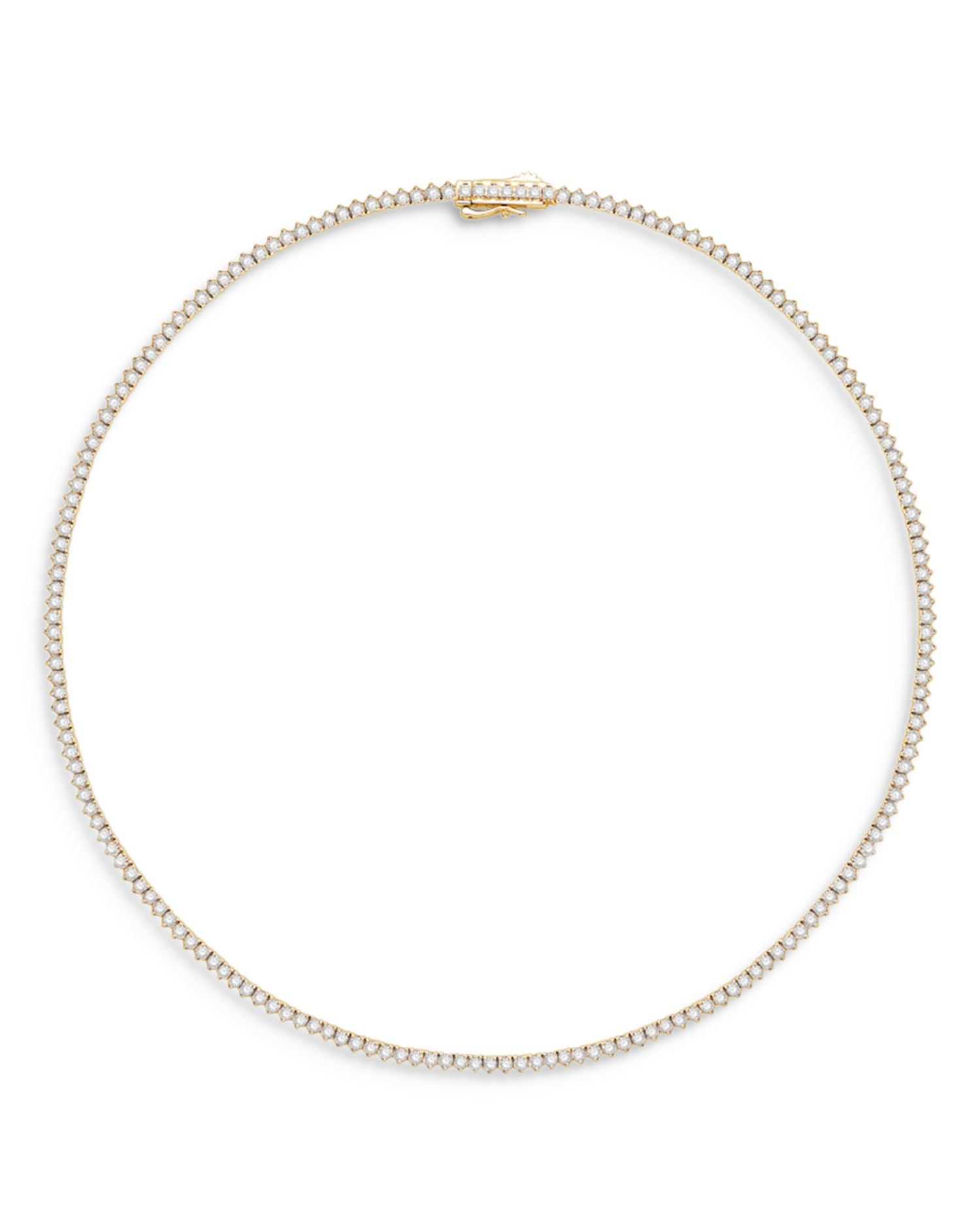 Certified Diamond Tennis Necklace in 14K Yellow Gold, 5.50 ct. t.w.