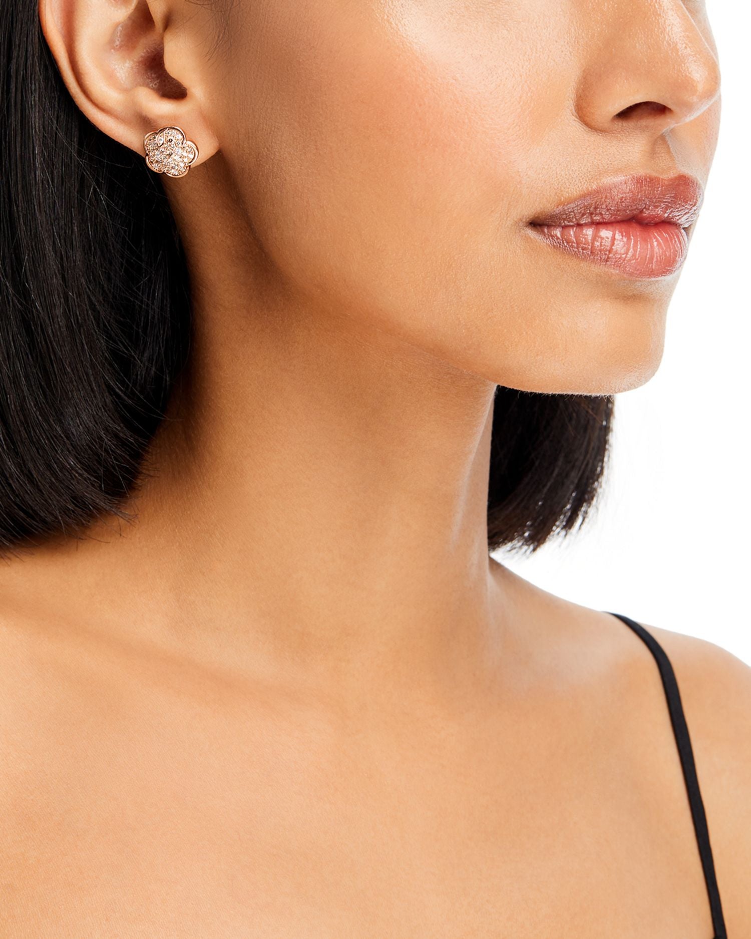 18K Rose Gold Petit Joli Diamond Flower Stud Earrings - Exclusive