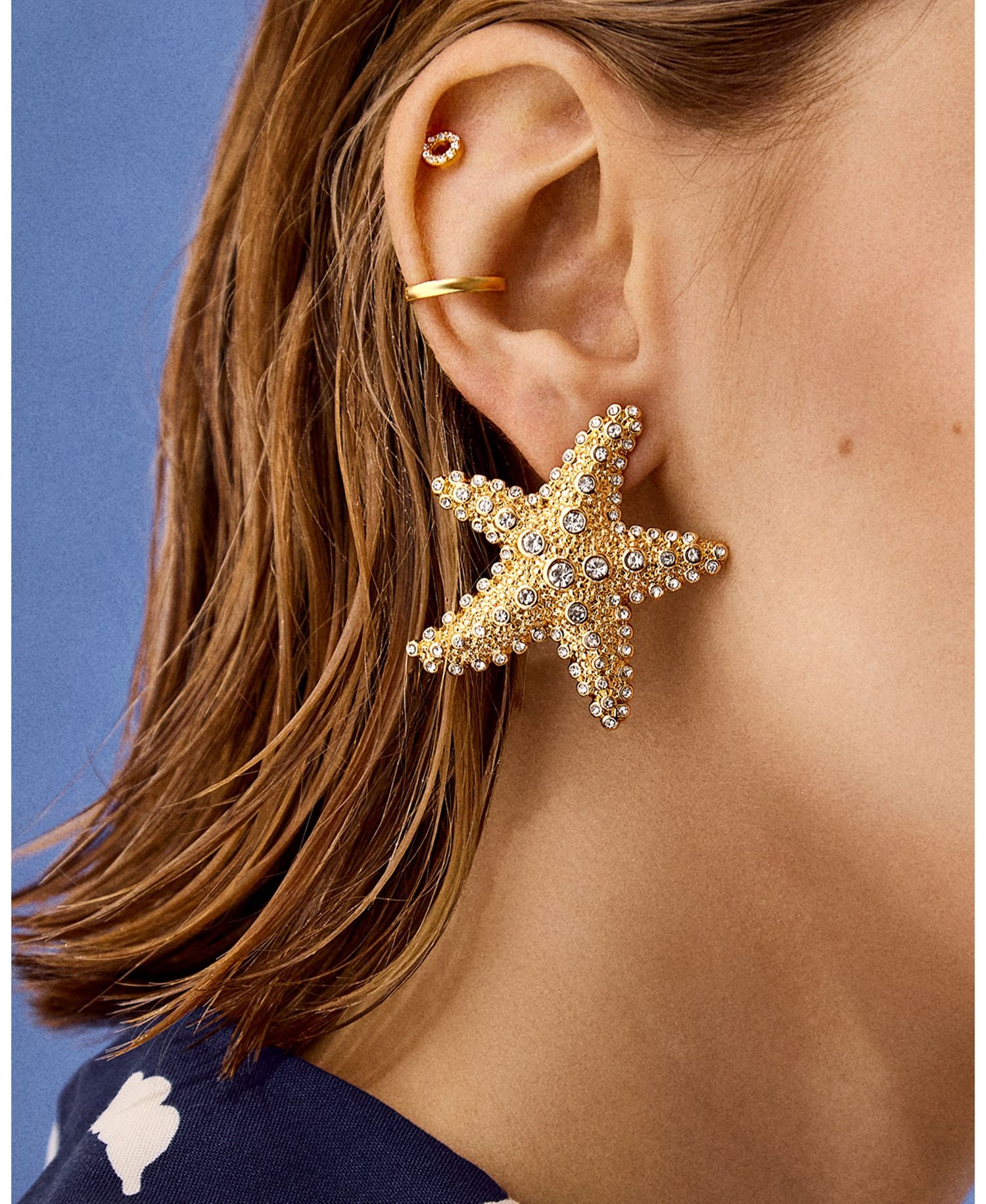 Sea Star Earrings, 1.6'L