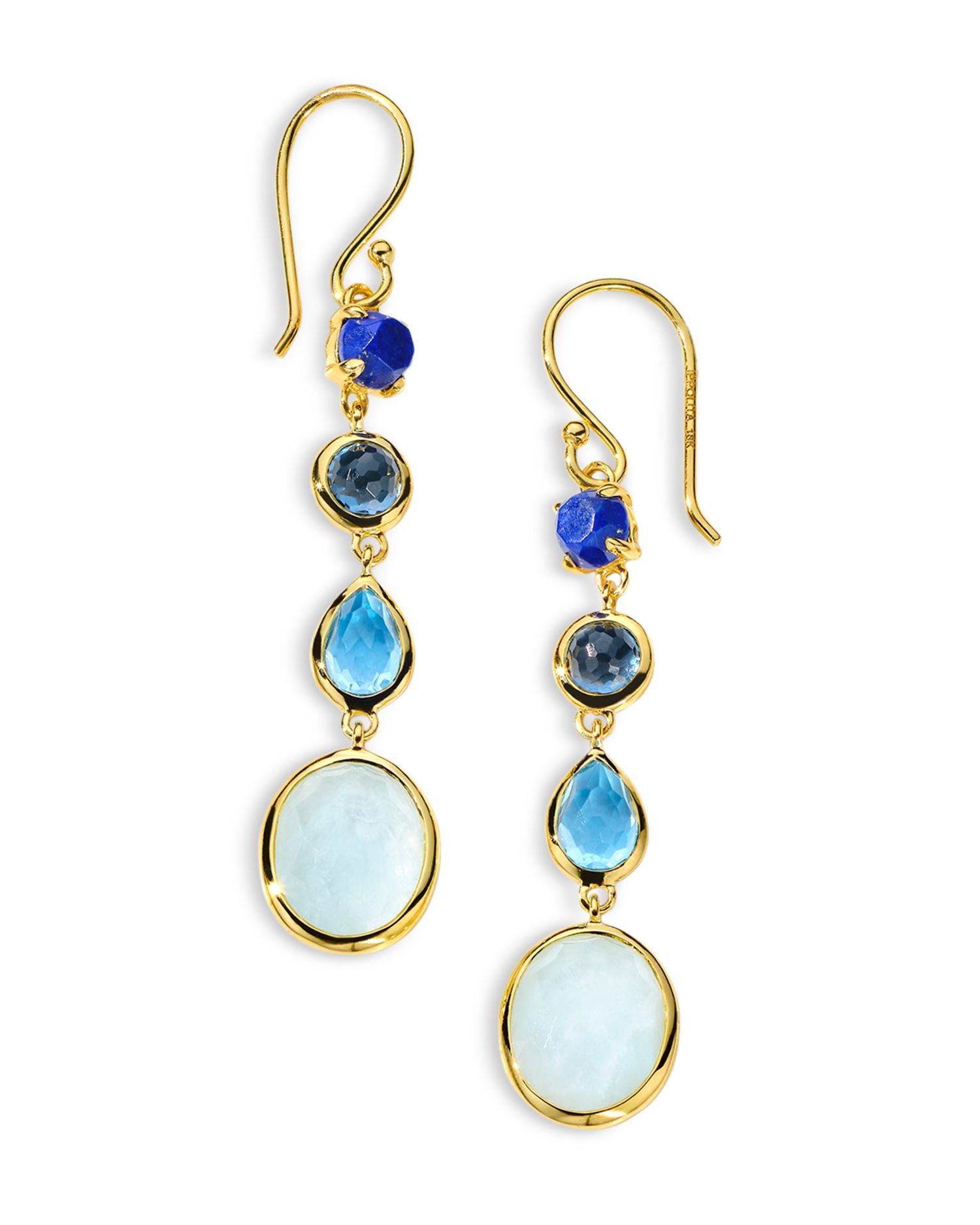 18K Yellow Gold 18K Rock Candy® Four Stone Linear Drop Earrings