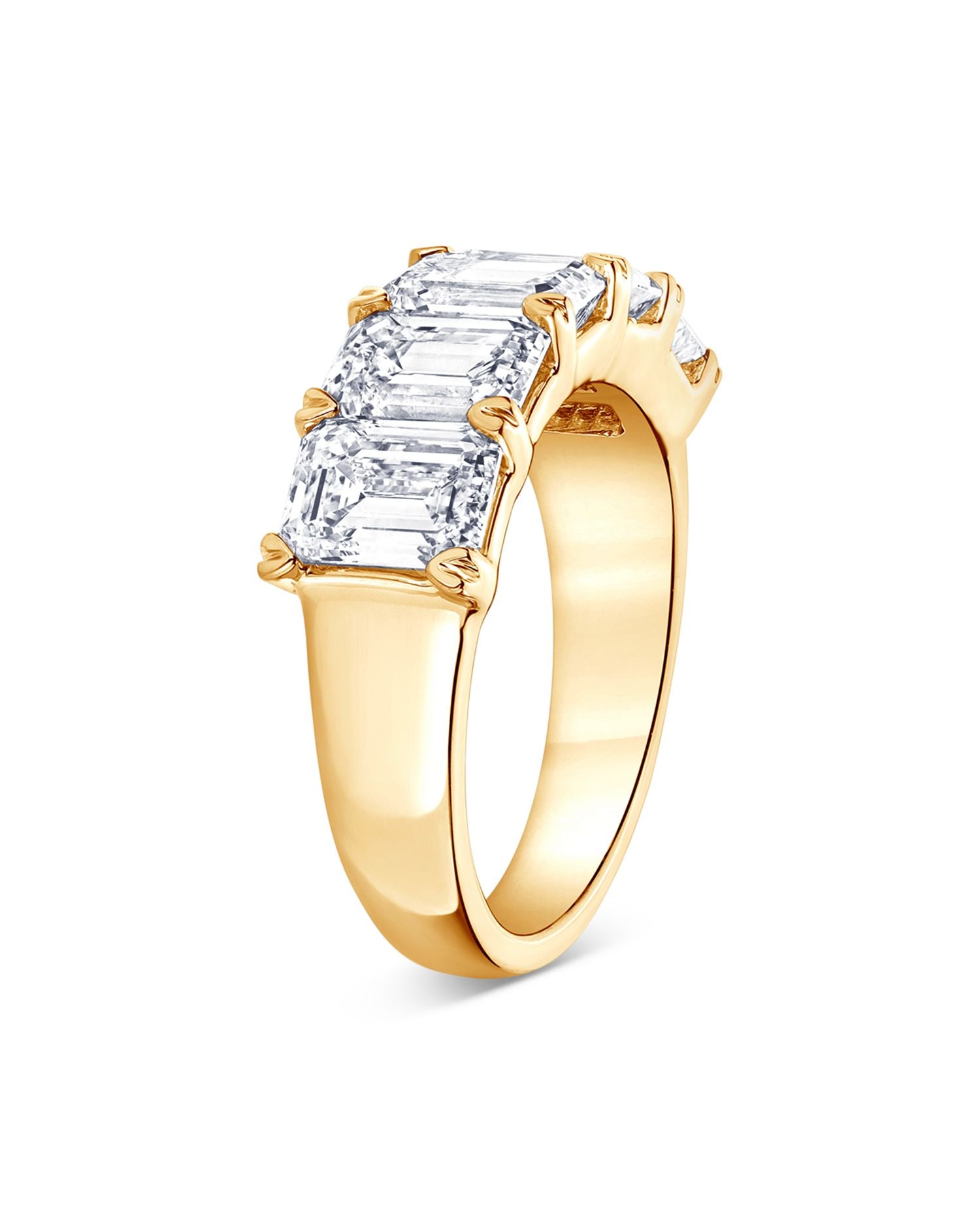 Certified Lab Grown Diamond Emerald-Cut Band in 18K Yellow Gold, 5.0 ct. t.w.