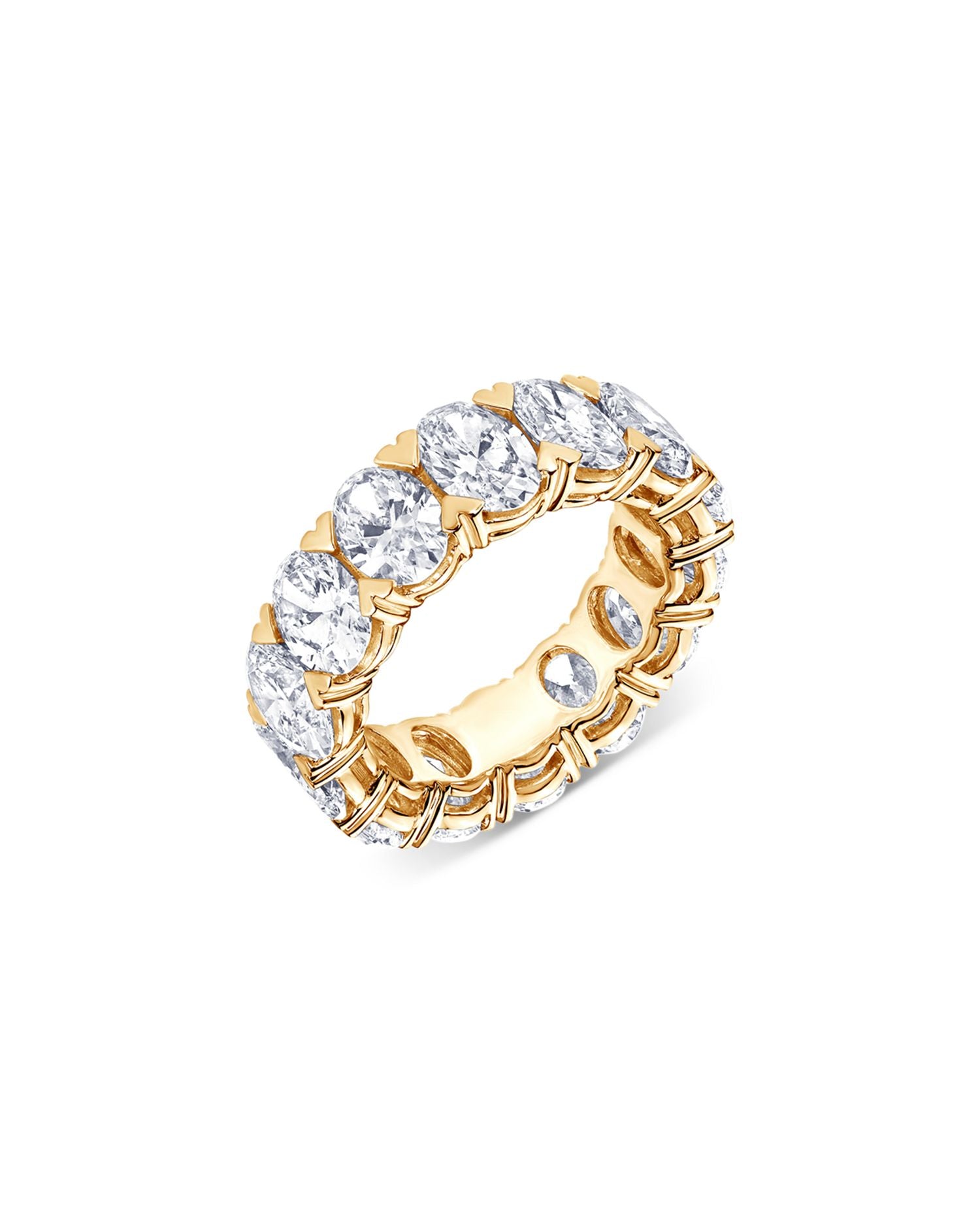 Certified Lab Grown Diamond Oval Eternity Band in 18K Yellow Gold, 9.75 ct. t.w.