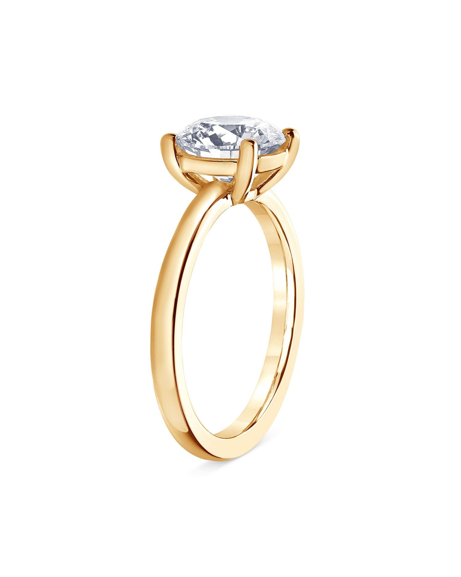 Certified Lab Grown Diamond Solitaire Engagement Ring in 18K Yellow Gold, 2.0 ct. t.w.