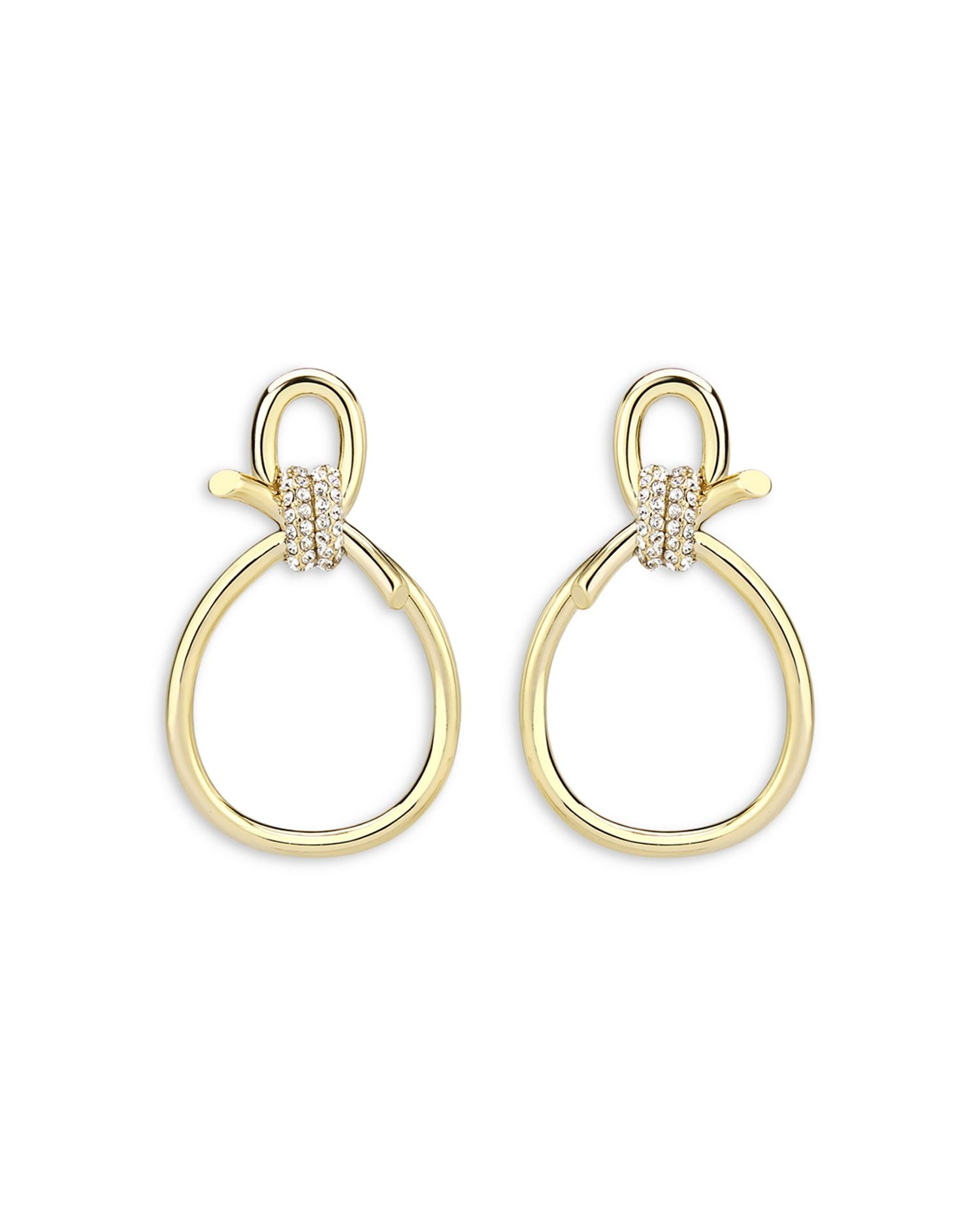 Pavé Knotted Drop Earrings - Exclusive