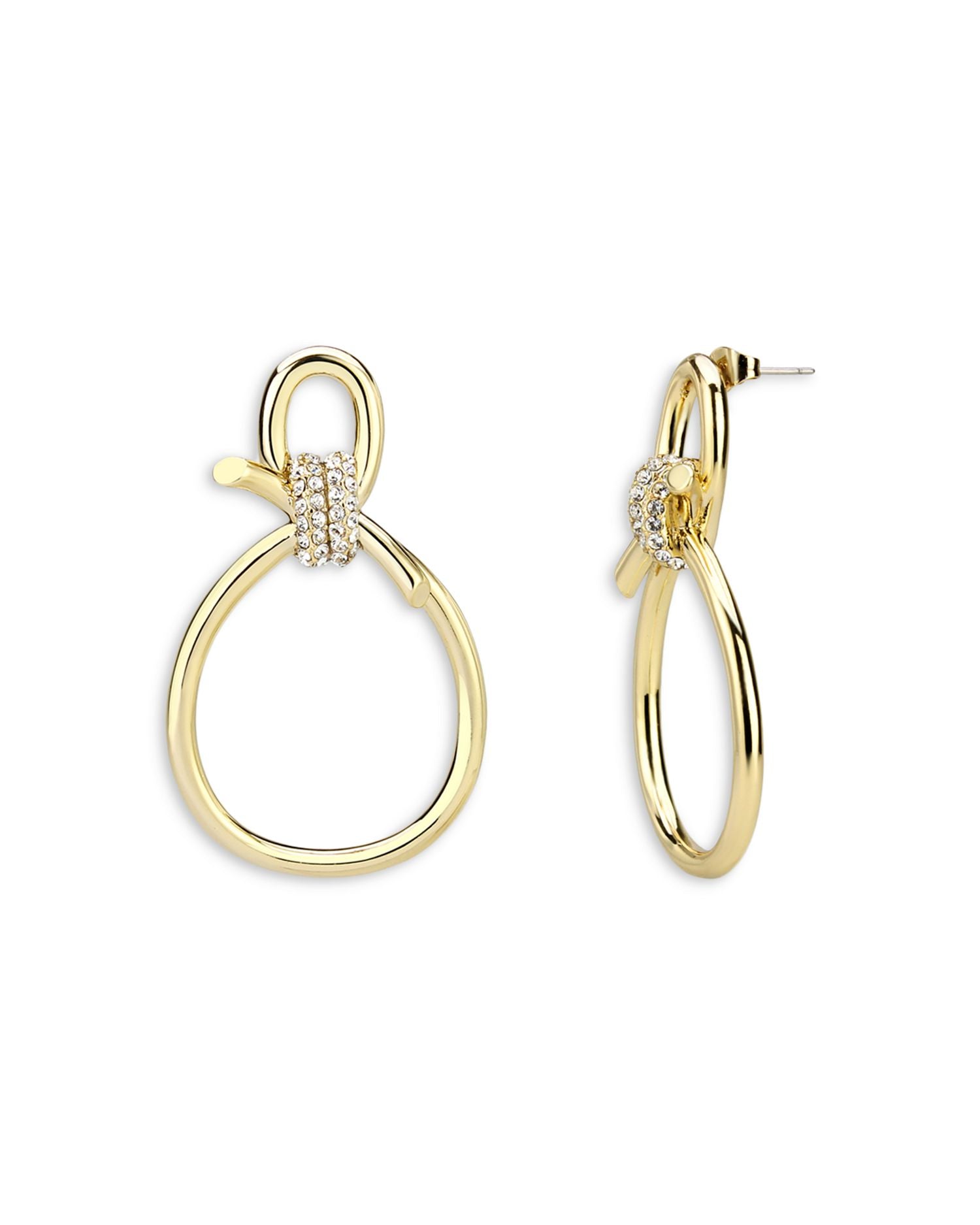 Pavé Knotted Drop Earrings - Exclusive