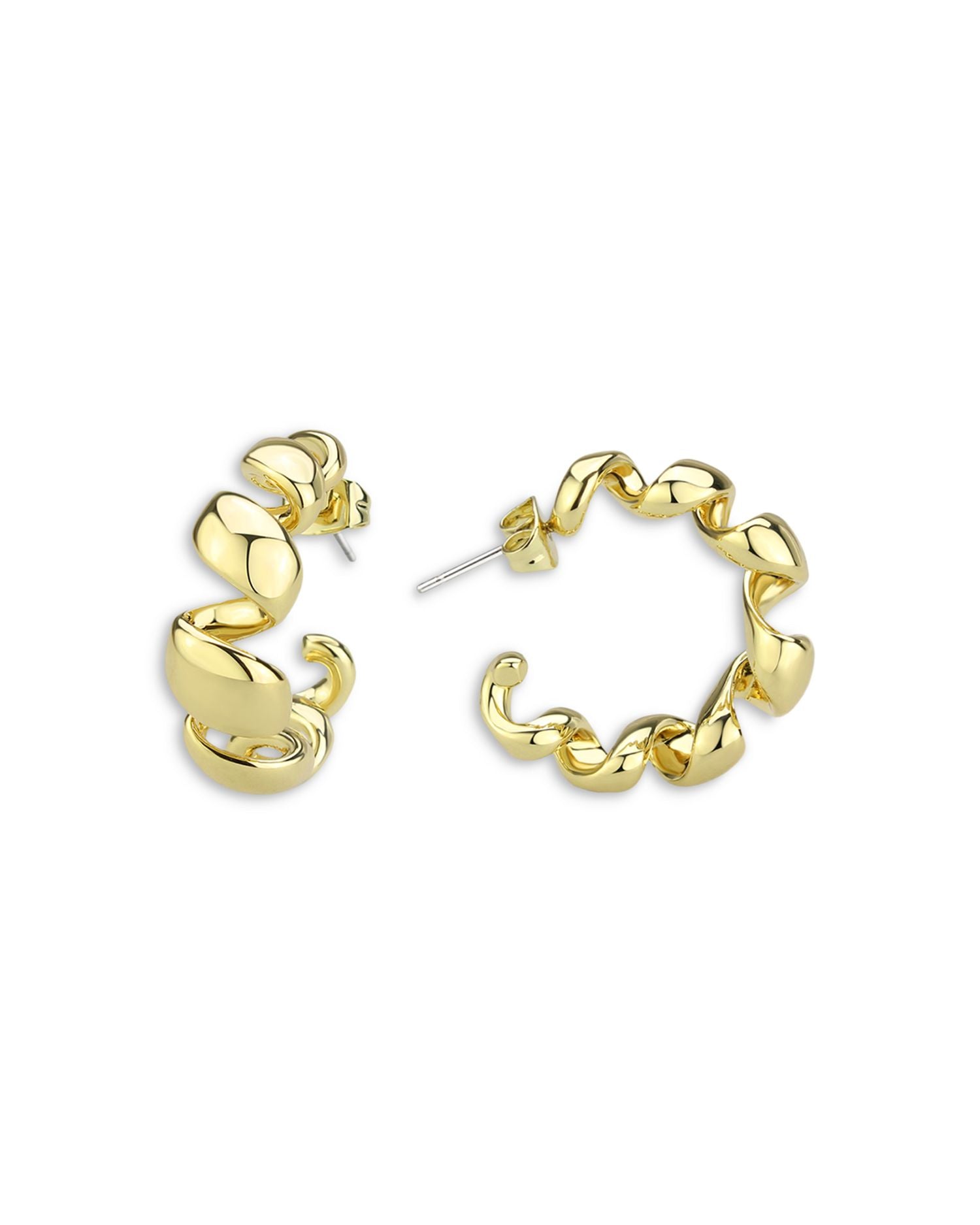 Twist C Hoop Earrings - Exclusive