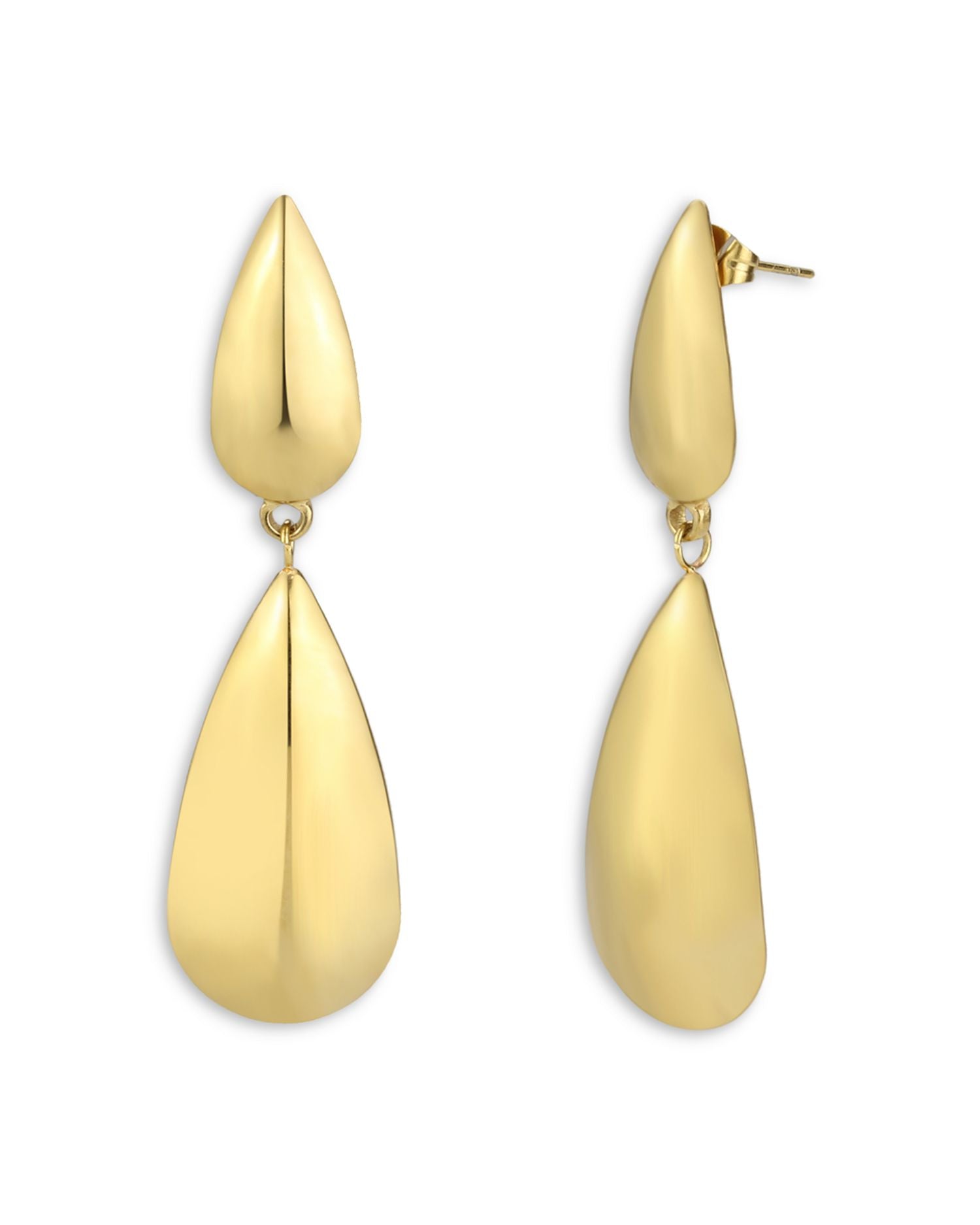 Tear Shape Double Drop Earrings - Exclusive