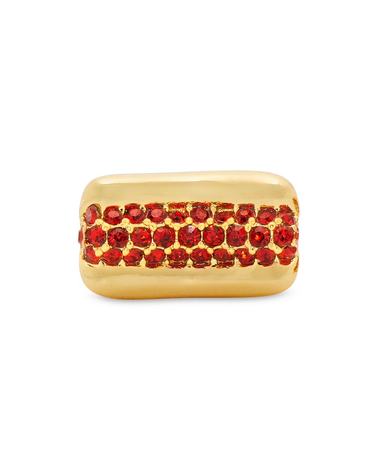 What A Snack Pavé Hot Dog Stud Earrings in Gold Tone