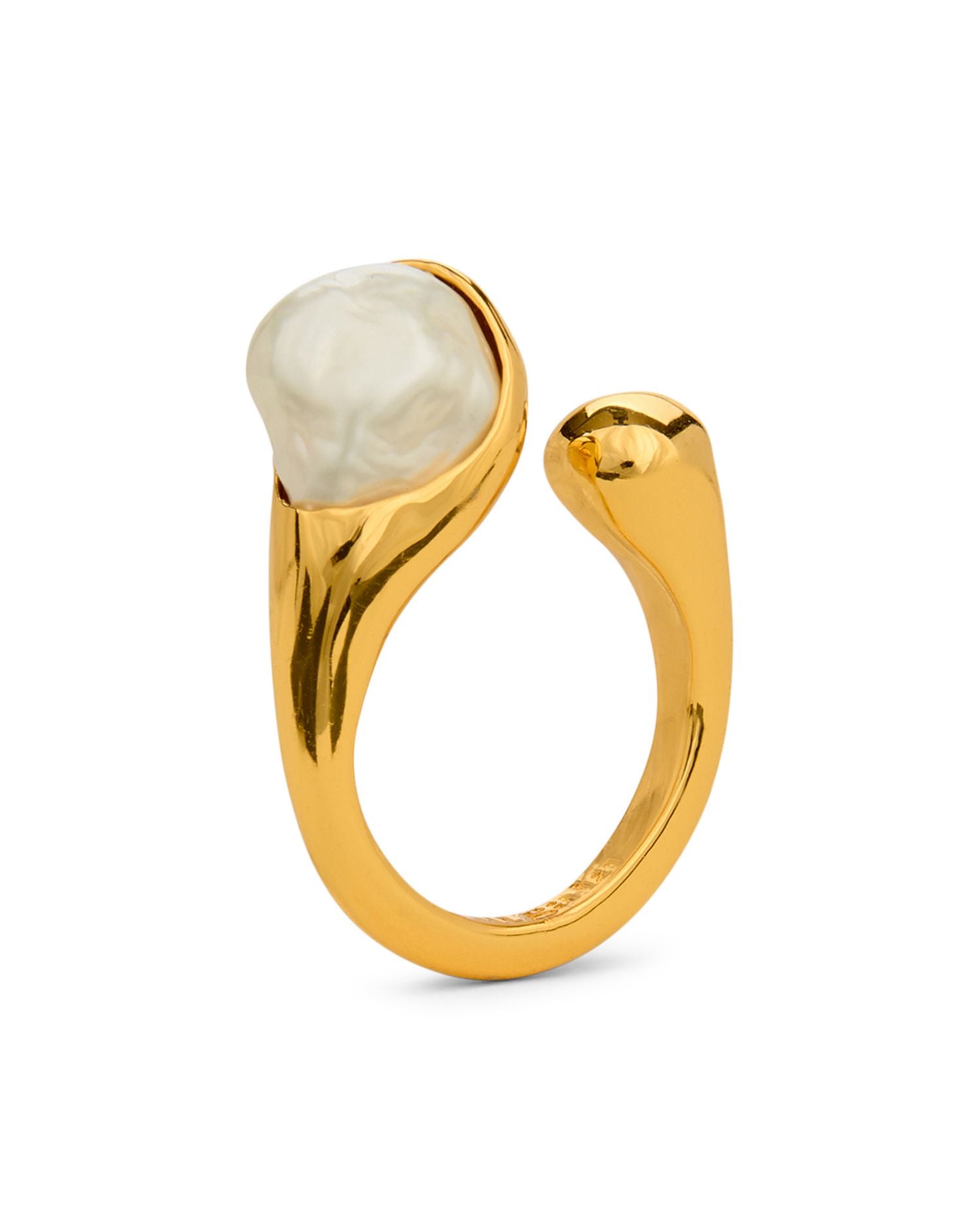 Astrid Imitation Pearl Open Ring