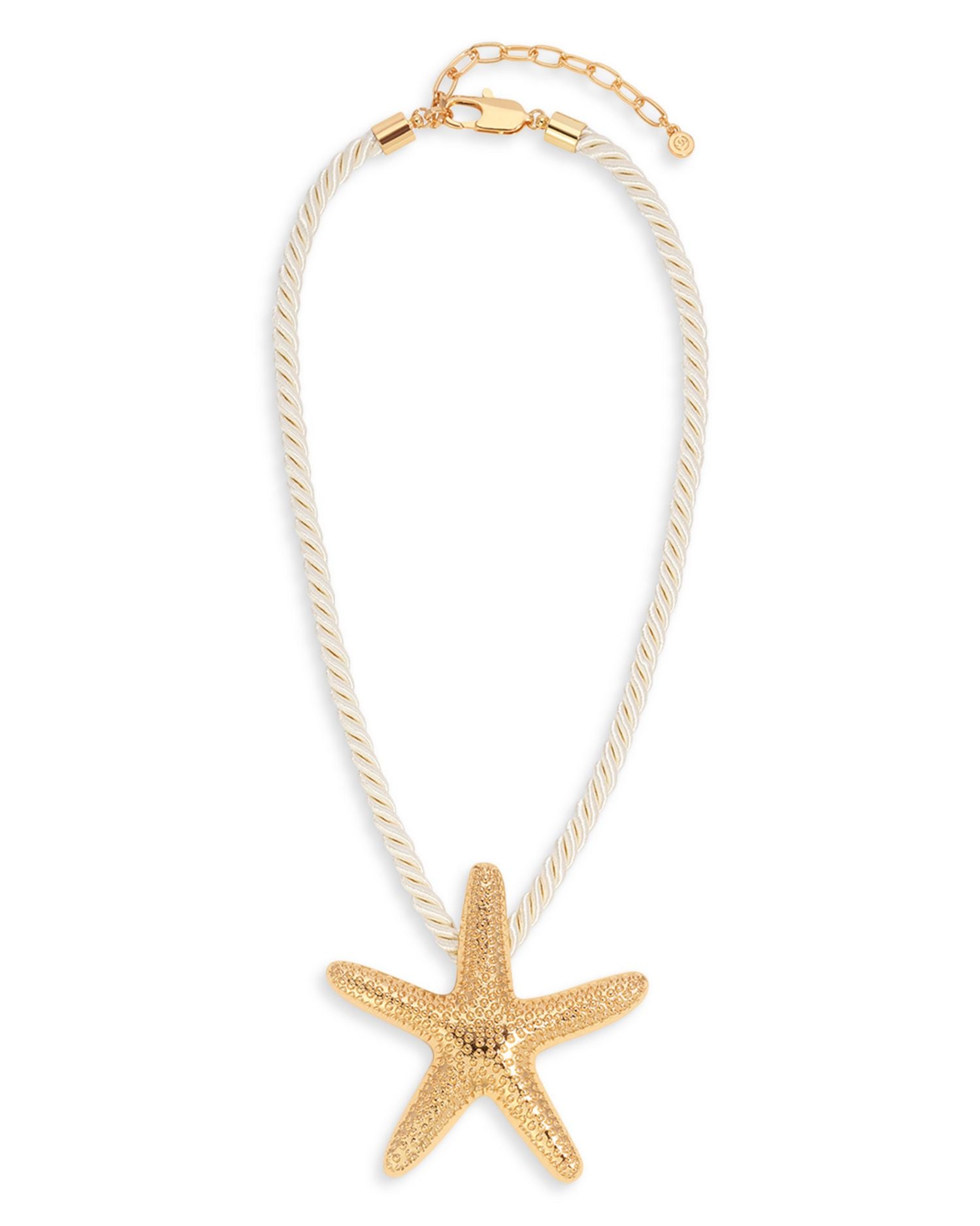Starfish Cord Pendant Necklace in 18K Gold Plated, 15'-18'