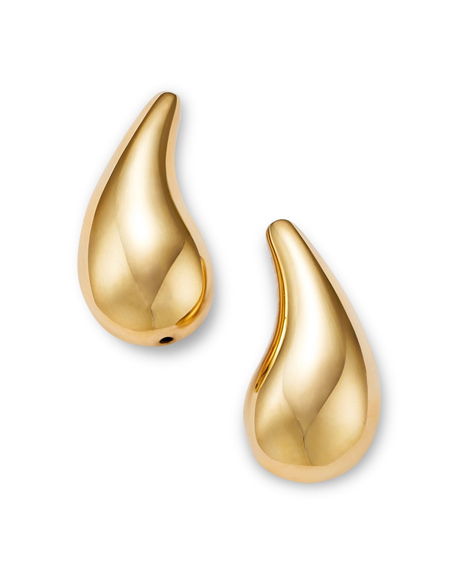 14K Yellow Gold Sculptural Drop Earrings