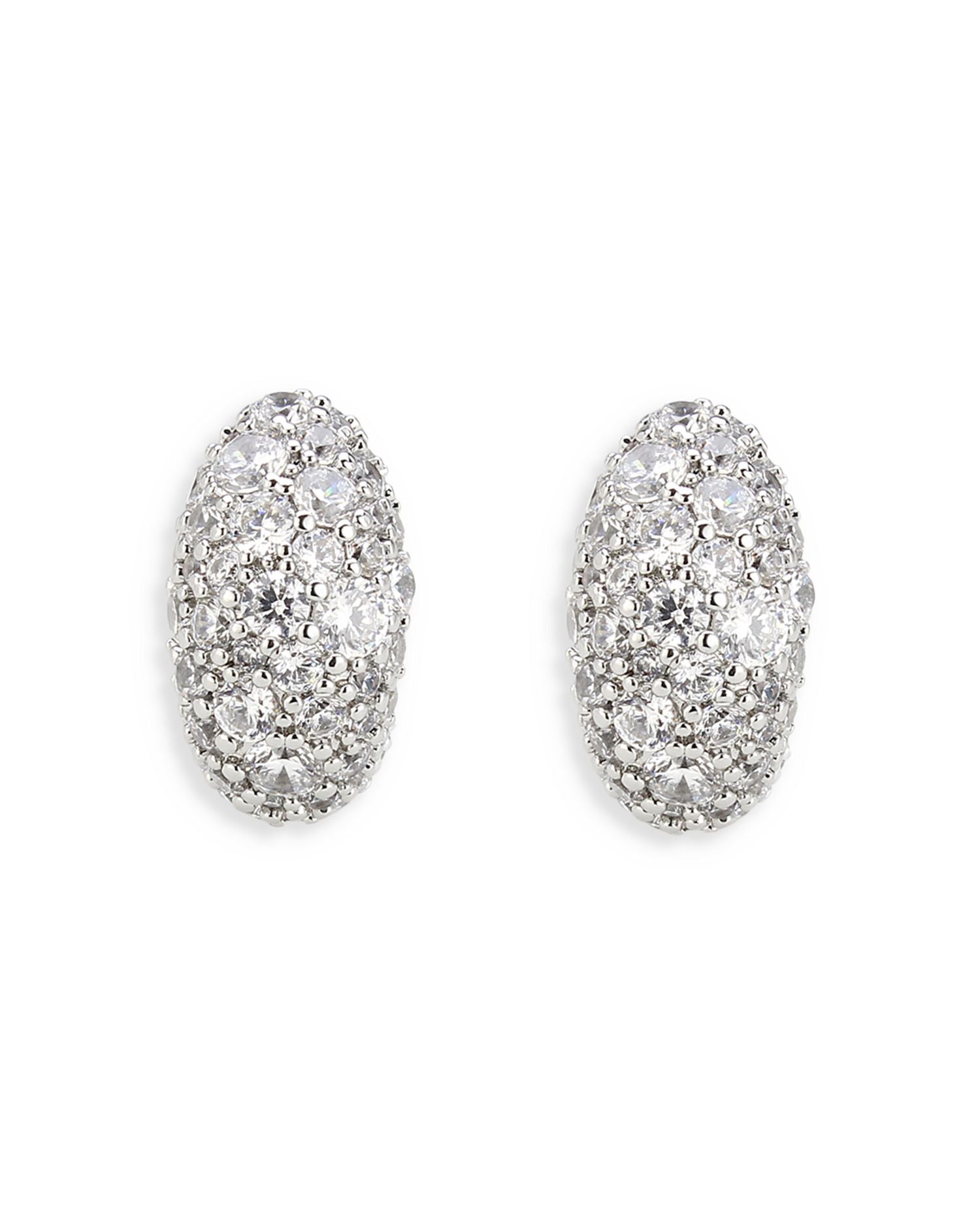 Stone Cluster Huggie Hoop Earrings - Exclusive