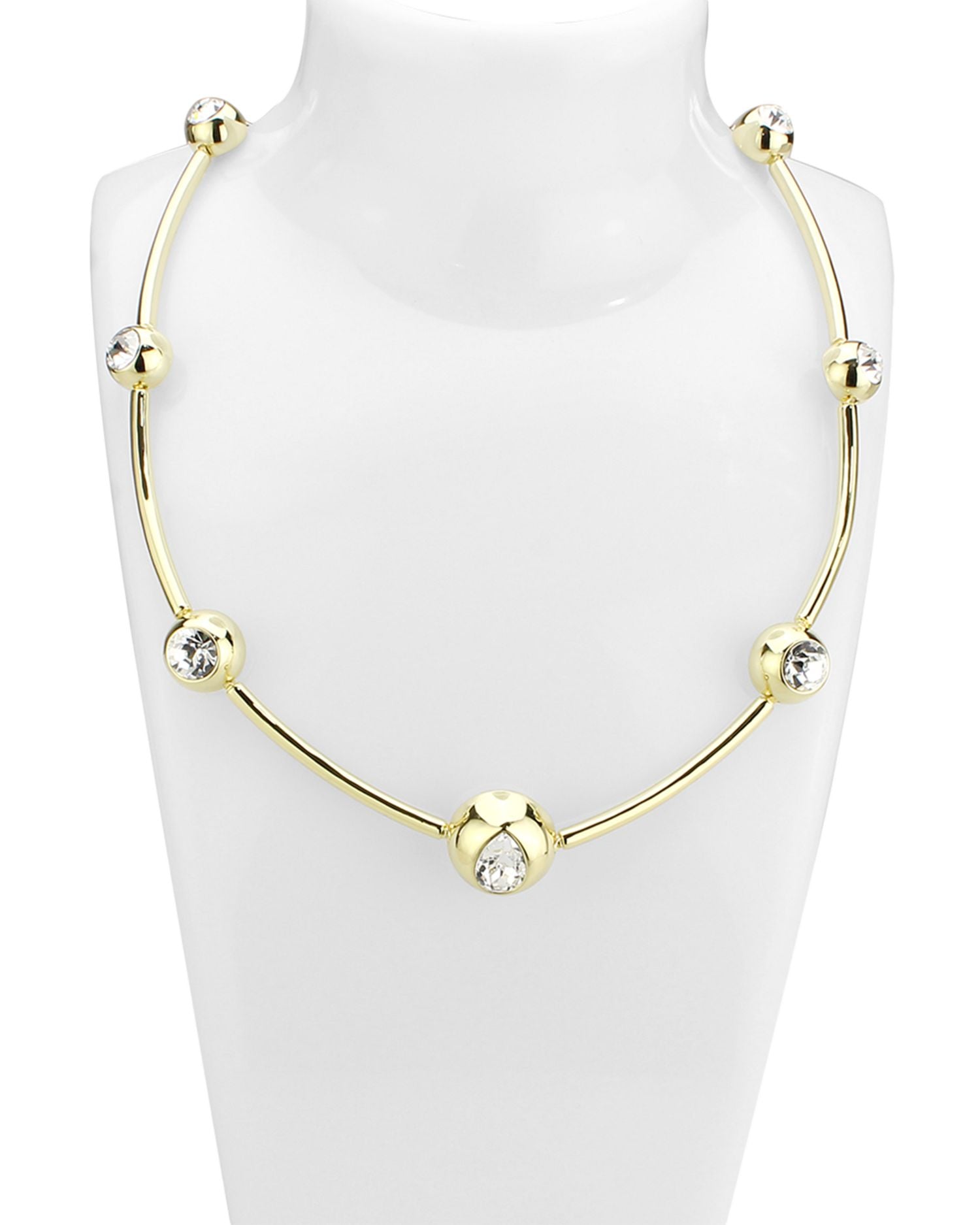 Crystal & Cubic Zirconia Ball Station Collar Necklace, 16'-18' - Exclusive