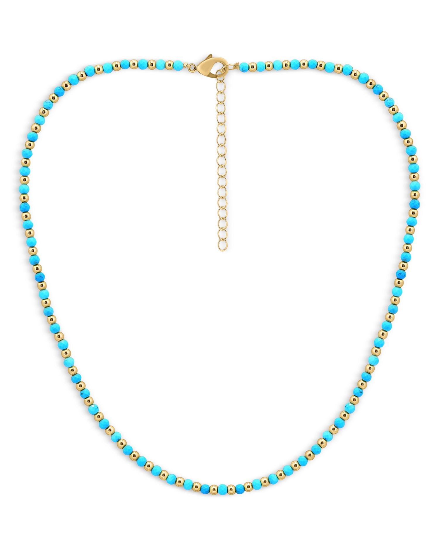 Howlite Chryscolla & Polished Bead Collar Necklace, 15.5-17.5"  - Exclusive