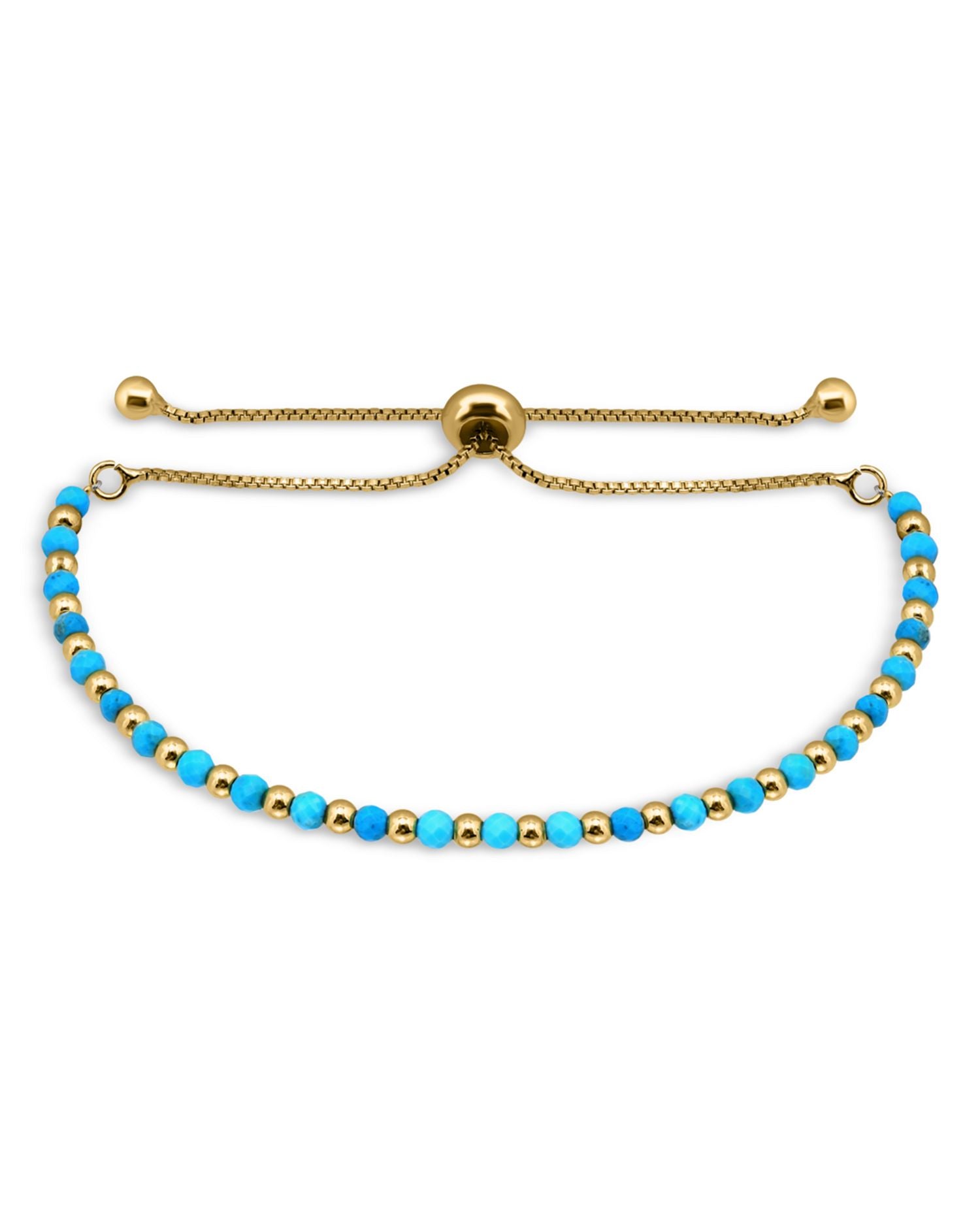 Howlite Chryscolla & Polished Bead Bolo Bracelet - Exclusive