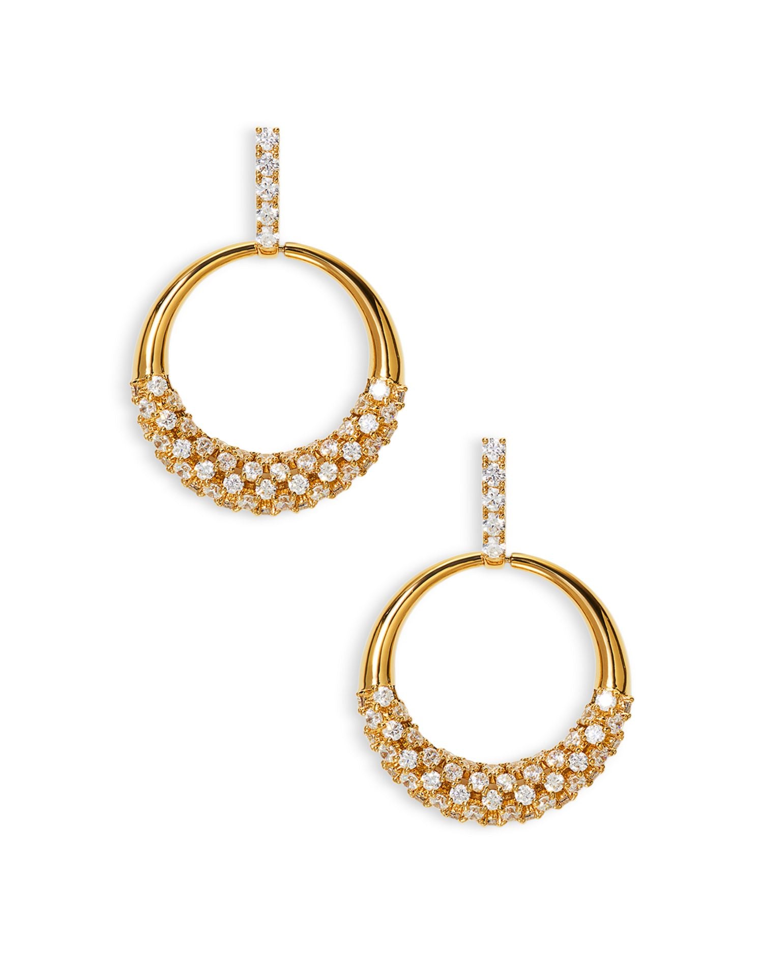 Cubic Zirconia Juno Doorknocker Drop Earrings