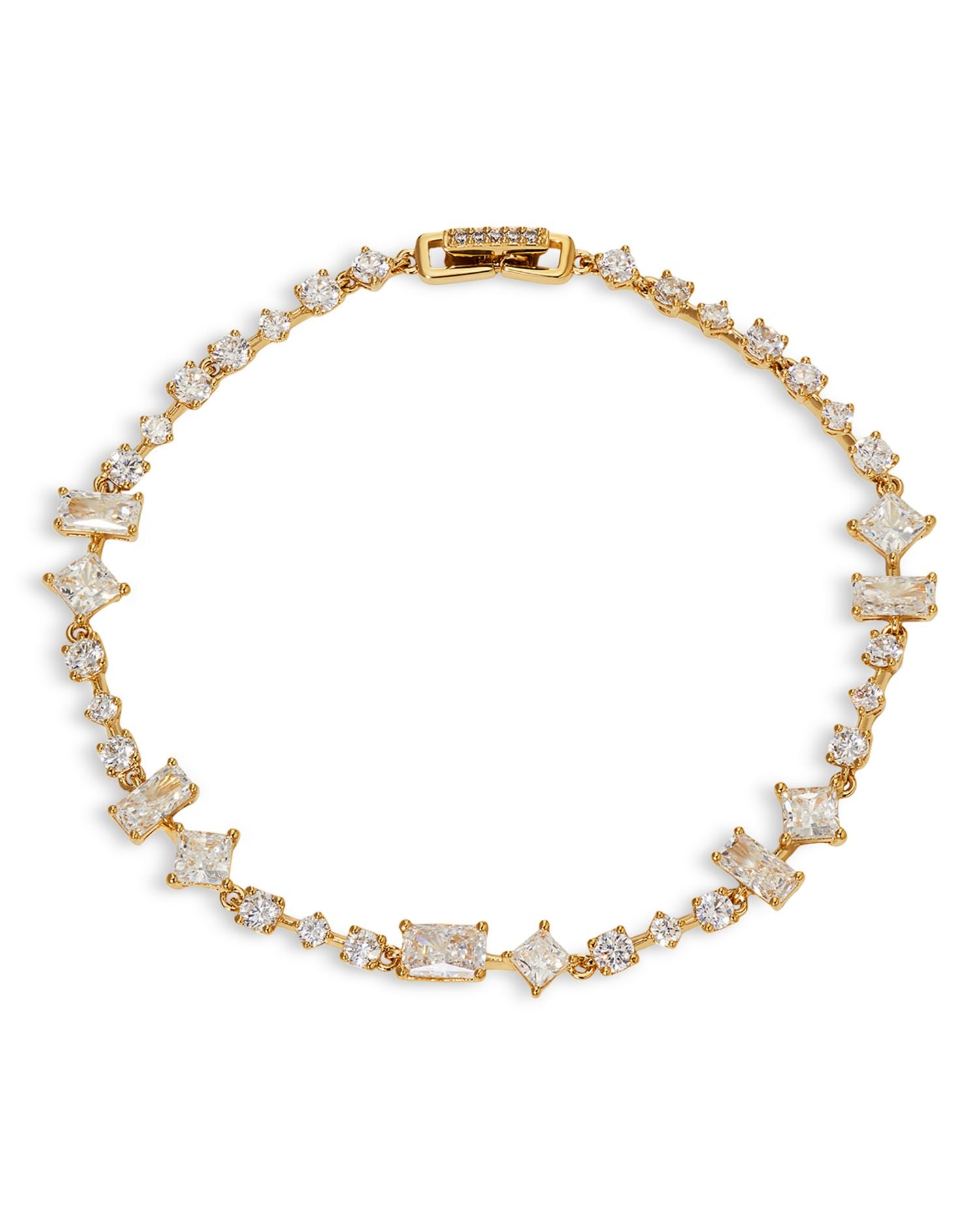 Rare Jewels Cubic Zirconia Flex Bracelet in 18K Gold Plated