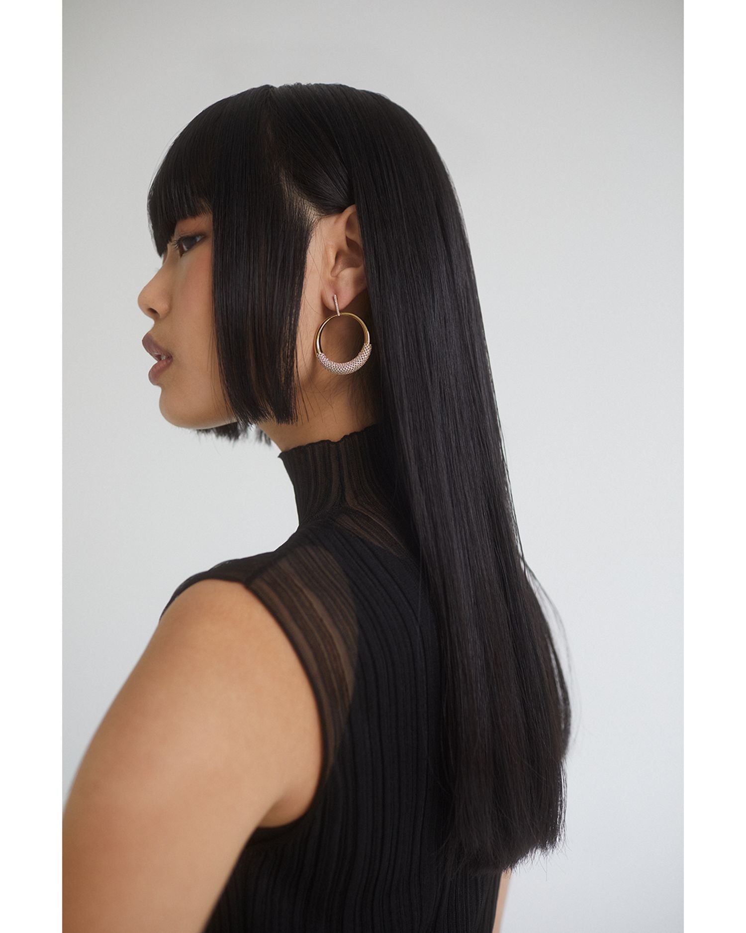 Cubic Zirconia Pavé Juno Doorknocker Drop Earrings