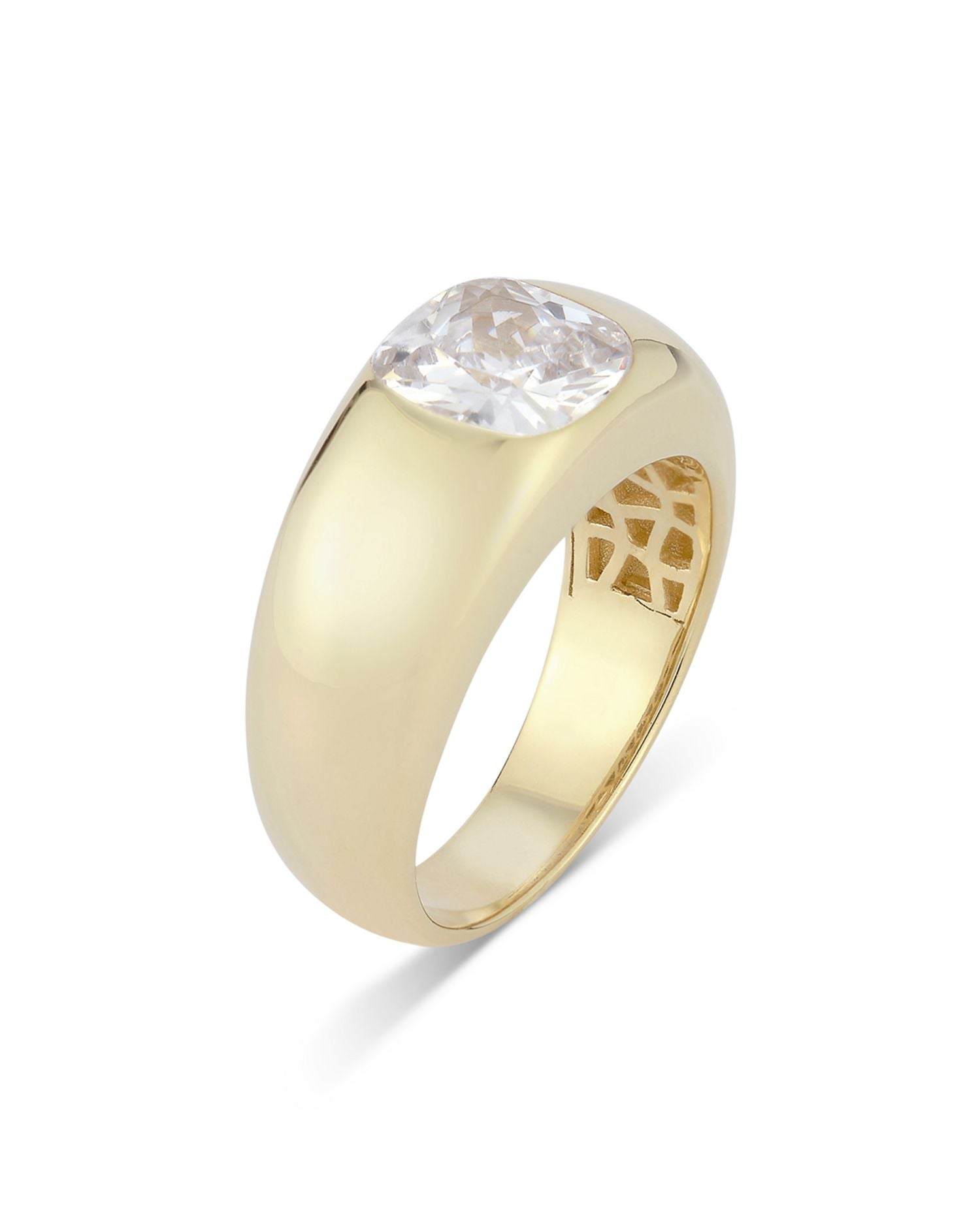 Cubic Zirconia Bold Dome Ring  - Exclusive