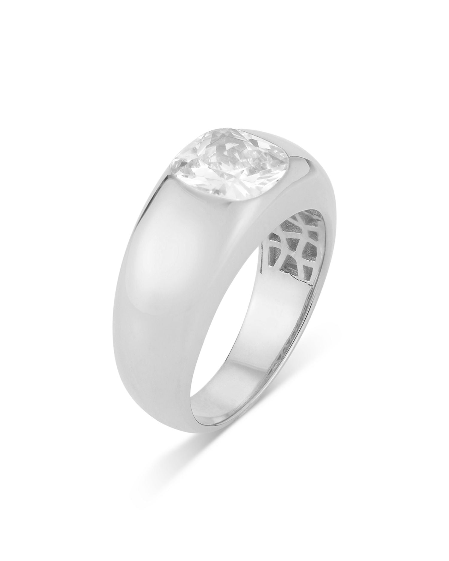 Cubic Zirconia Bold Dome Ring  - Exclusive